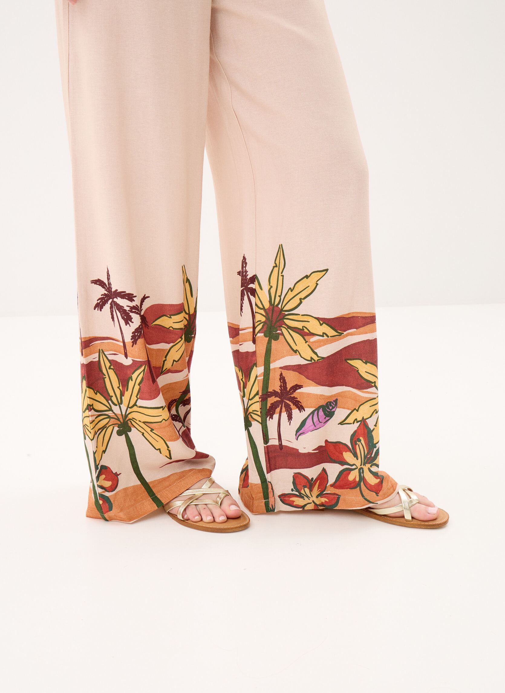 Pantalons larges Phila femme beige La Petite Etoile Pantalons larges Phila femme beige PAYSAGE