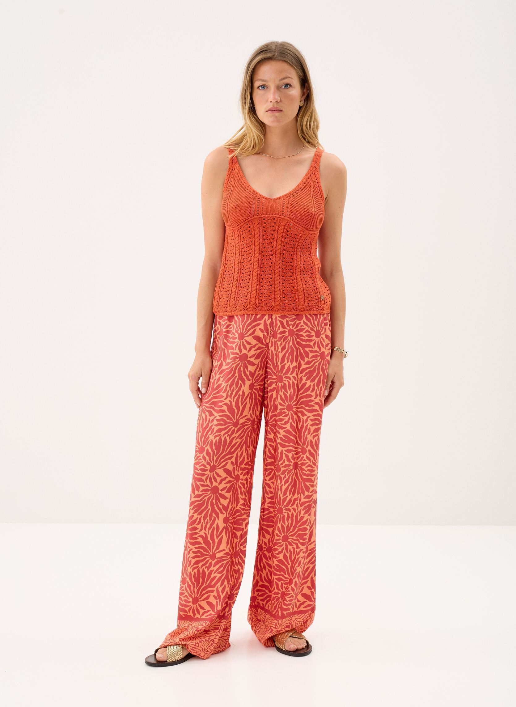 Pantalons larges Priskan femme orange La Petite Etoile Pantalons larges Priskan femme orange SOLEIL