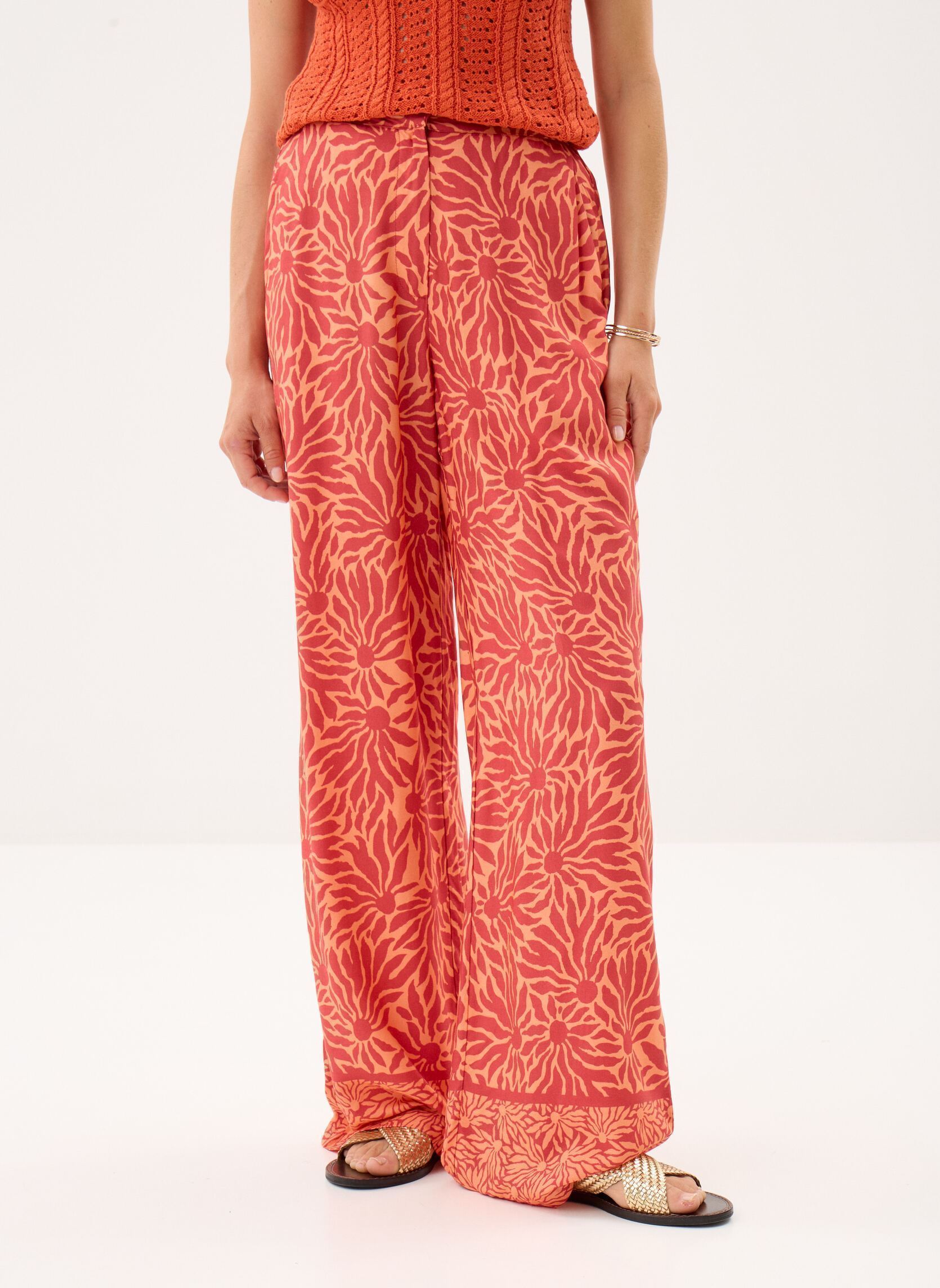 Pantalons larges Priskan femme orange La Petite Etoile Pantalons larges Priskan femme orange SOLEIL