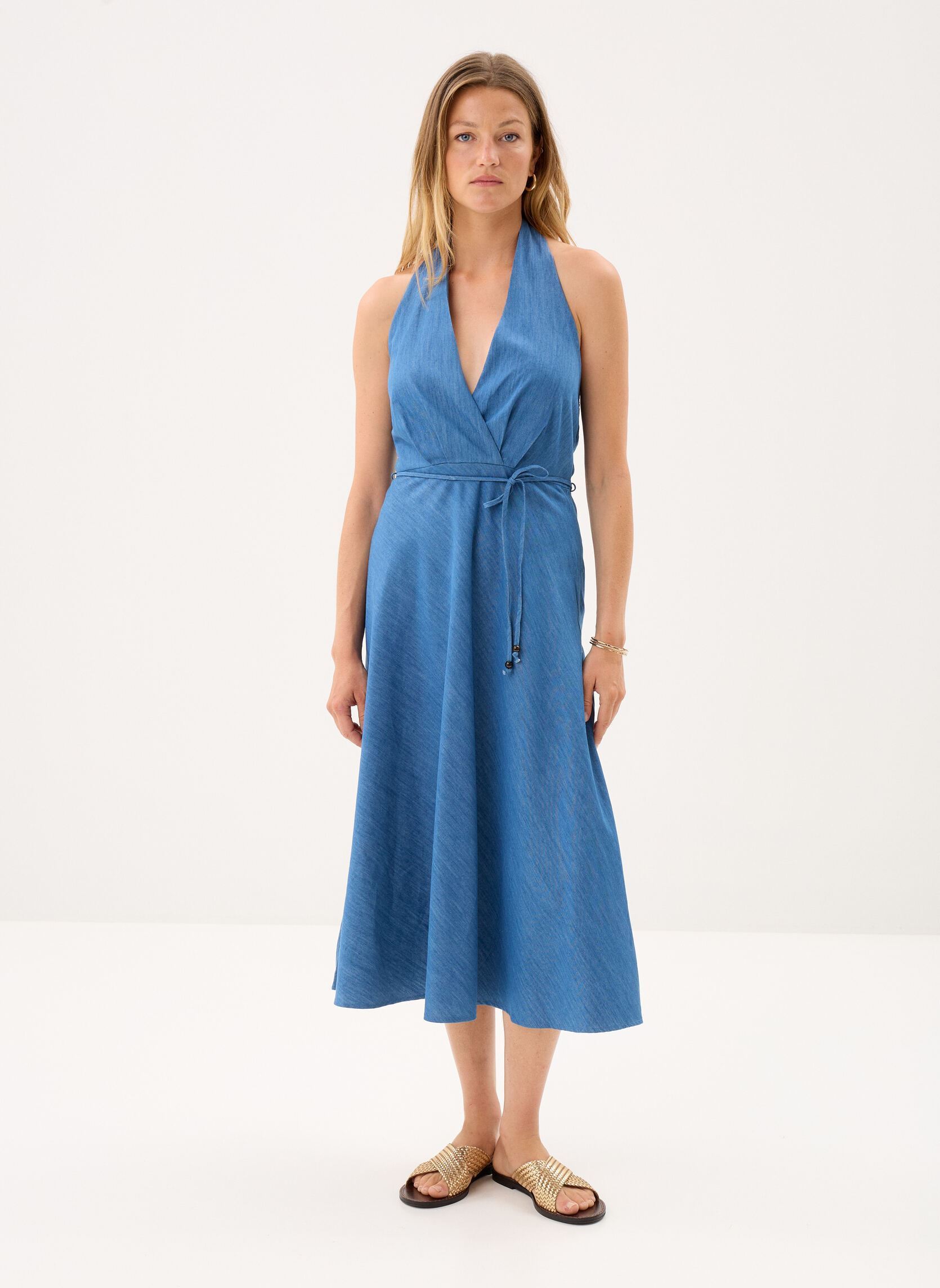 Robes Renny femme bleu La Petite Etoile Robes Renny femme bleu DOUBLE WASH