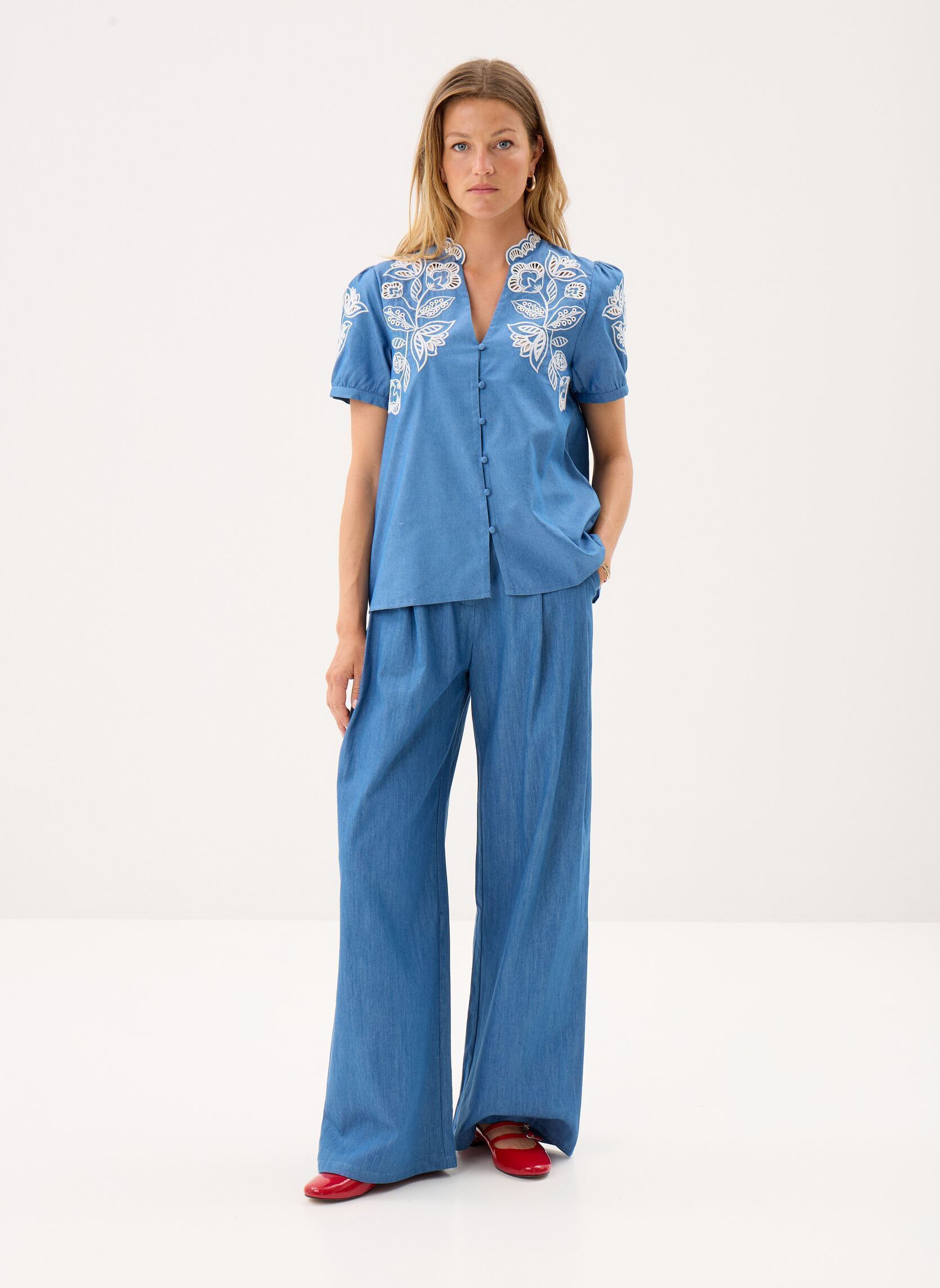 Blouses Tency femme bleu La Petite Etoile Blouses Tency femme bleu CHAMBRAY