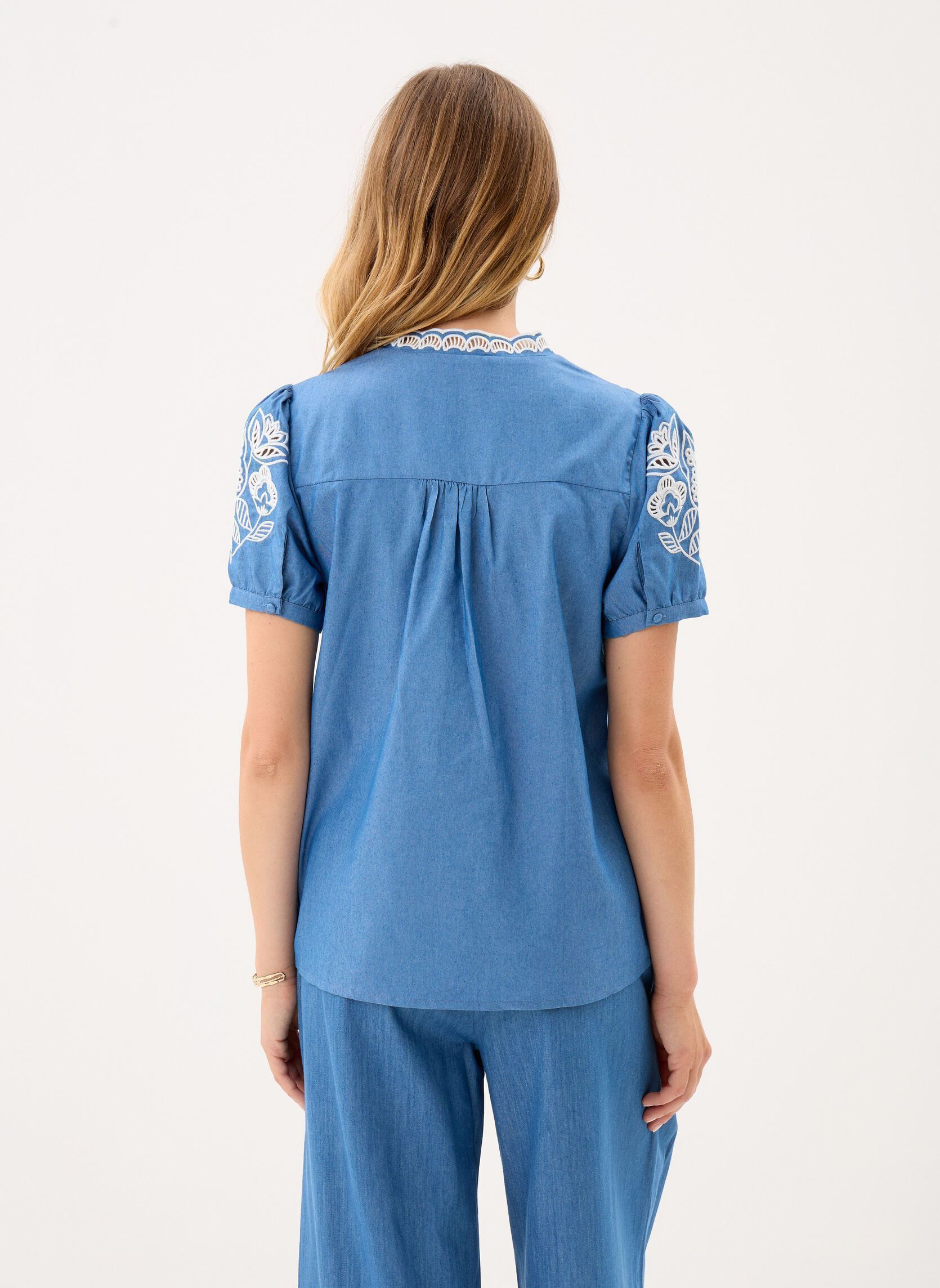 Blouses Tency femme bleu La Petite Etoile Blouses Tency femme bleu CHAMBRAY