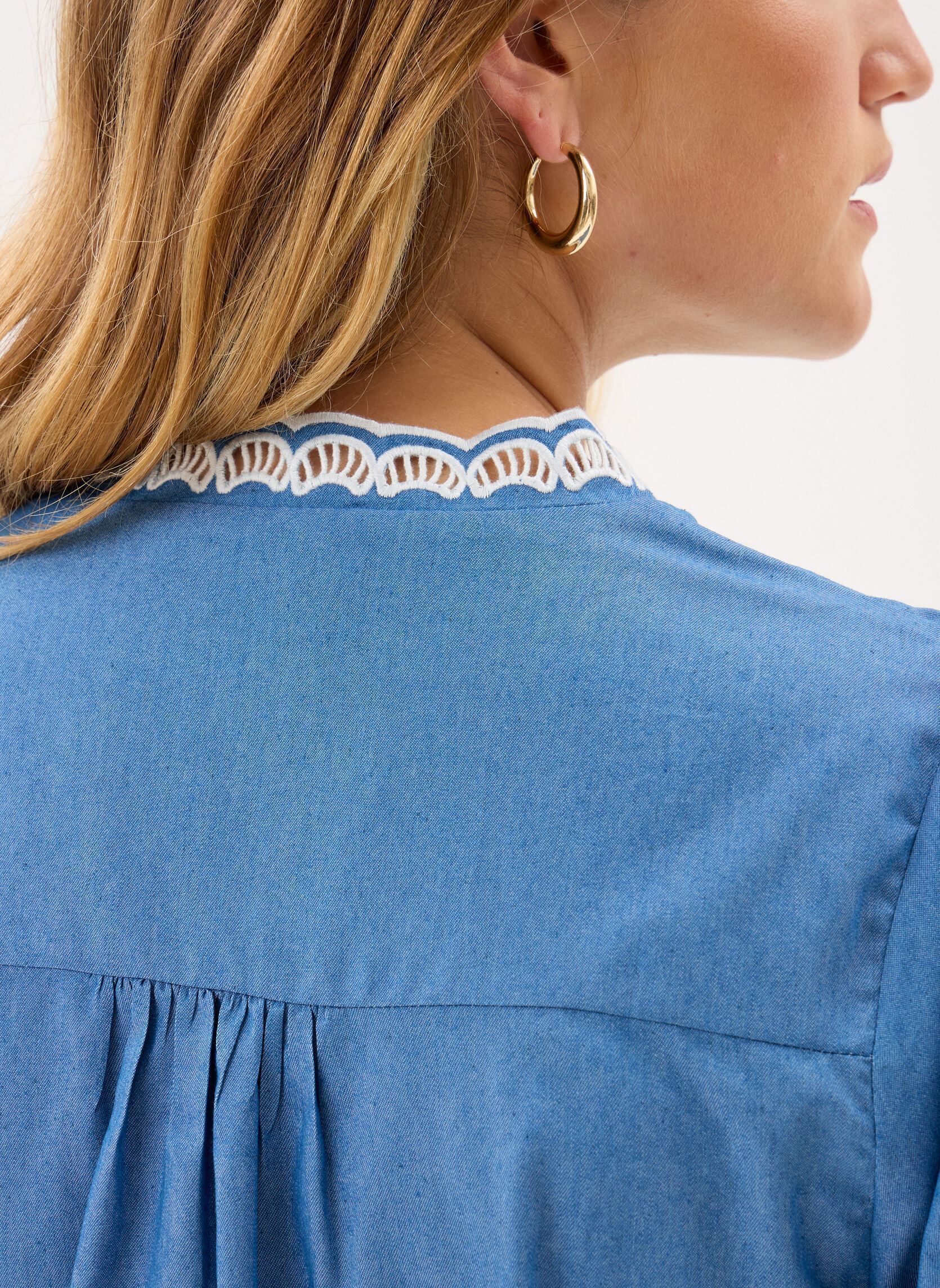 Blouses Tency femme bleu La Petite Etoile Blouses Tency femme bleu CHAMBRAY