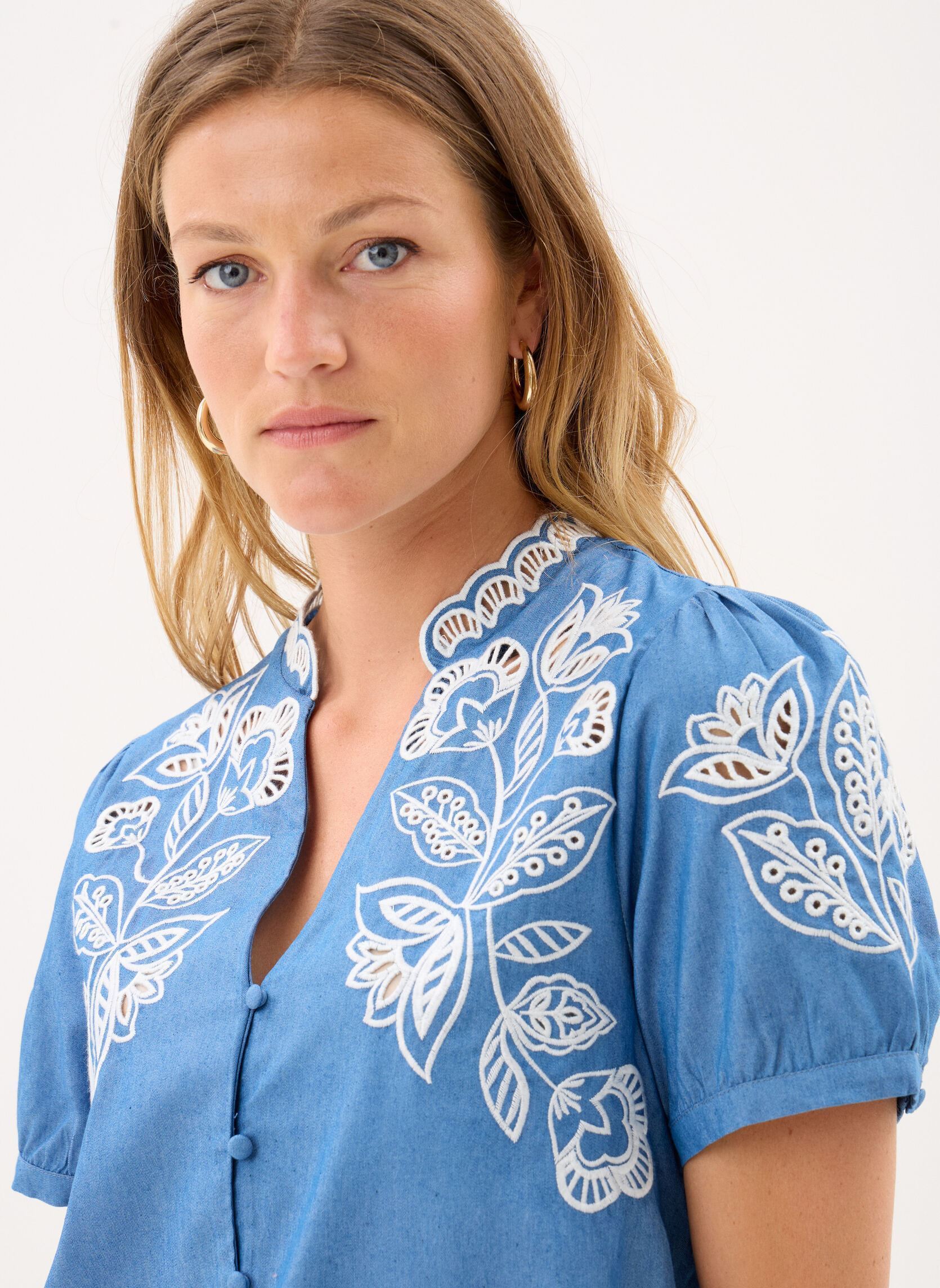 Blouses Tency femme bleu La Petite Etoile Blouses Tency femme bleu CHAMBRAY