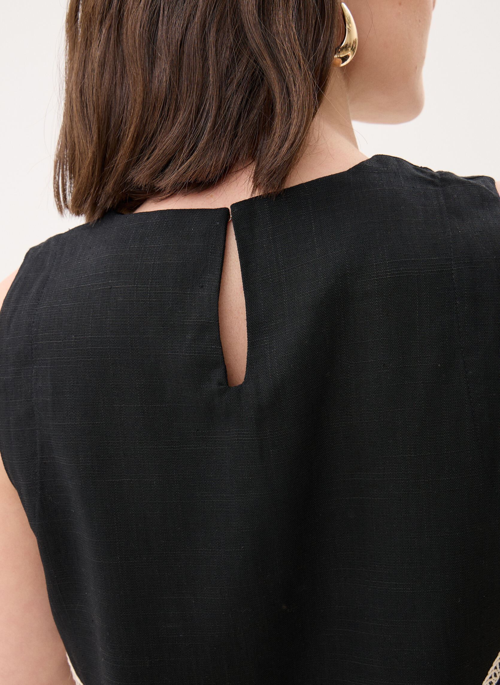 Tops Thiney femme noir La Petite Etoile Tops Thiney femme noir NOIR/ECRU