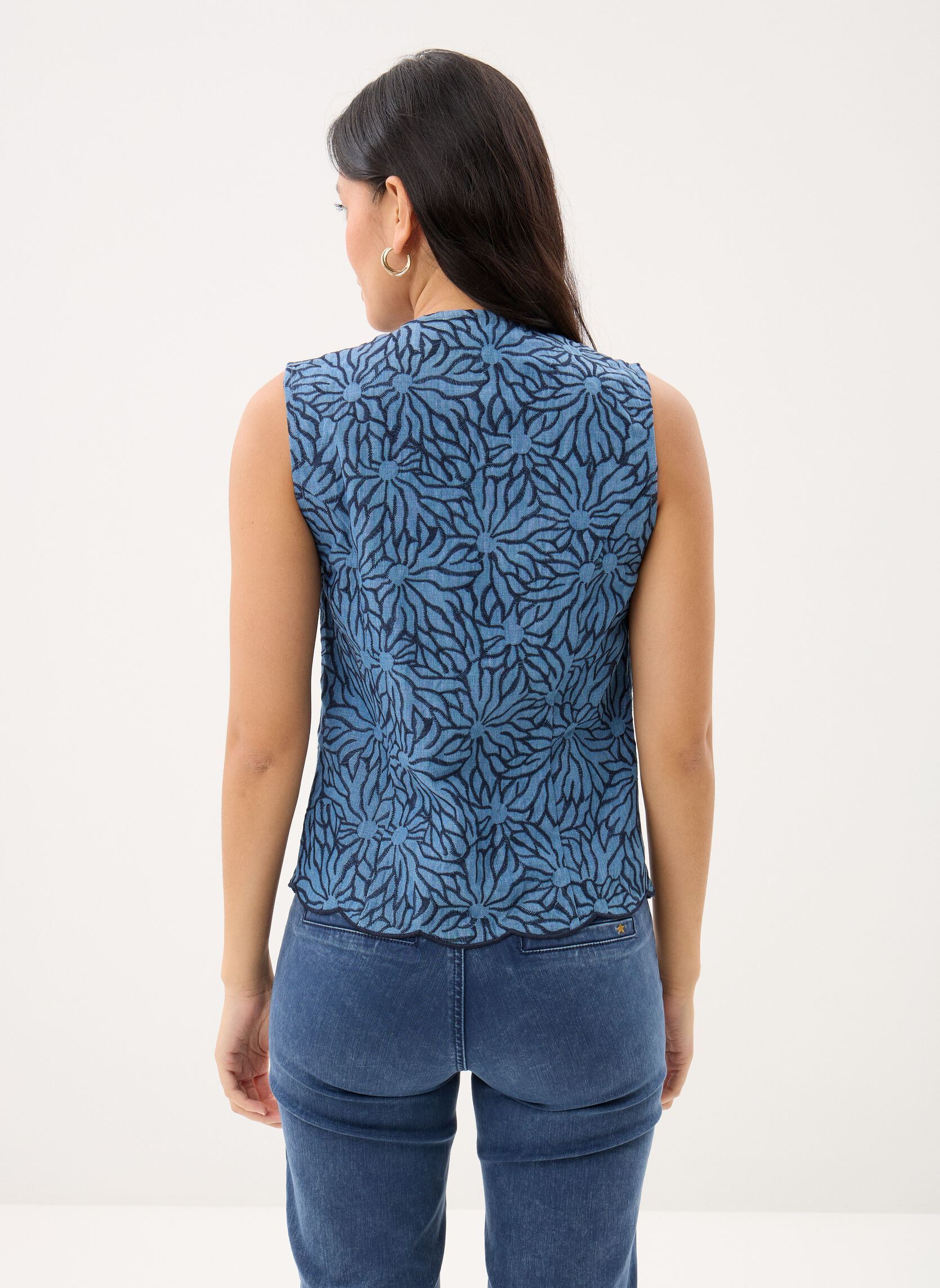 Vestes en jean Vrenz femme bleu La Petite Etoile Vestes en jean Vrenz femme bleu DOUBLE WASH