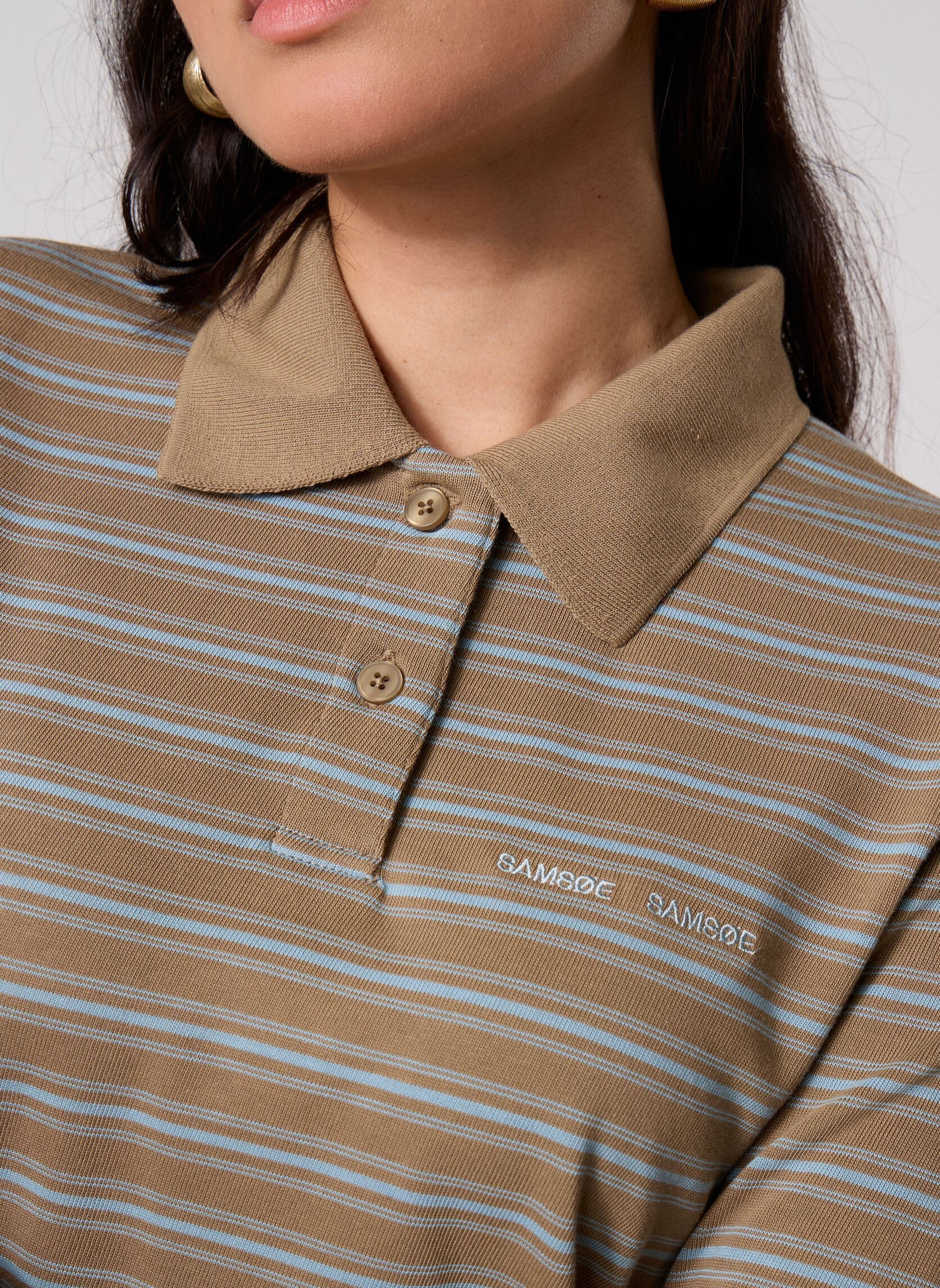 Polo's Sadonell Ls Polo 15512 dames meerkleurig Samsoe Samsoe Polo's Sadonell Ls Polo 15512 dames meerkleurig LEAD ST.