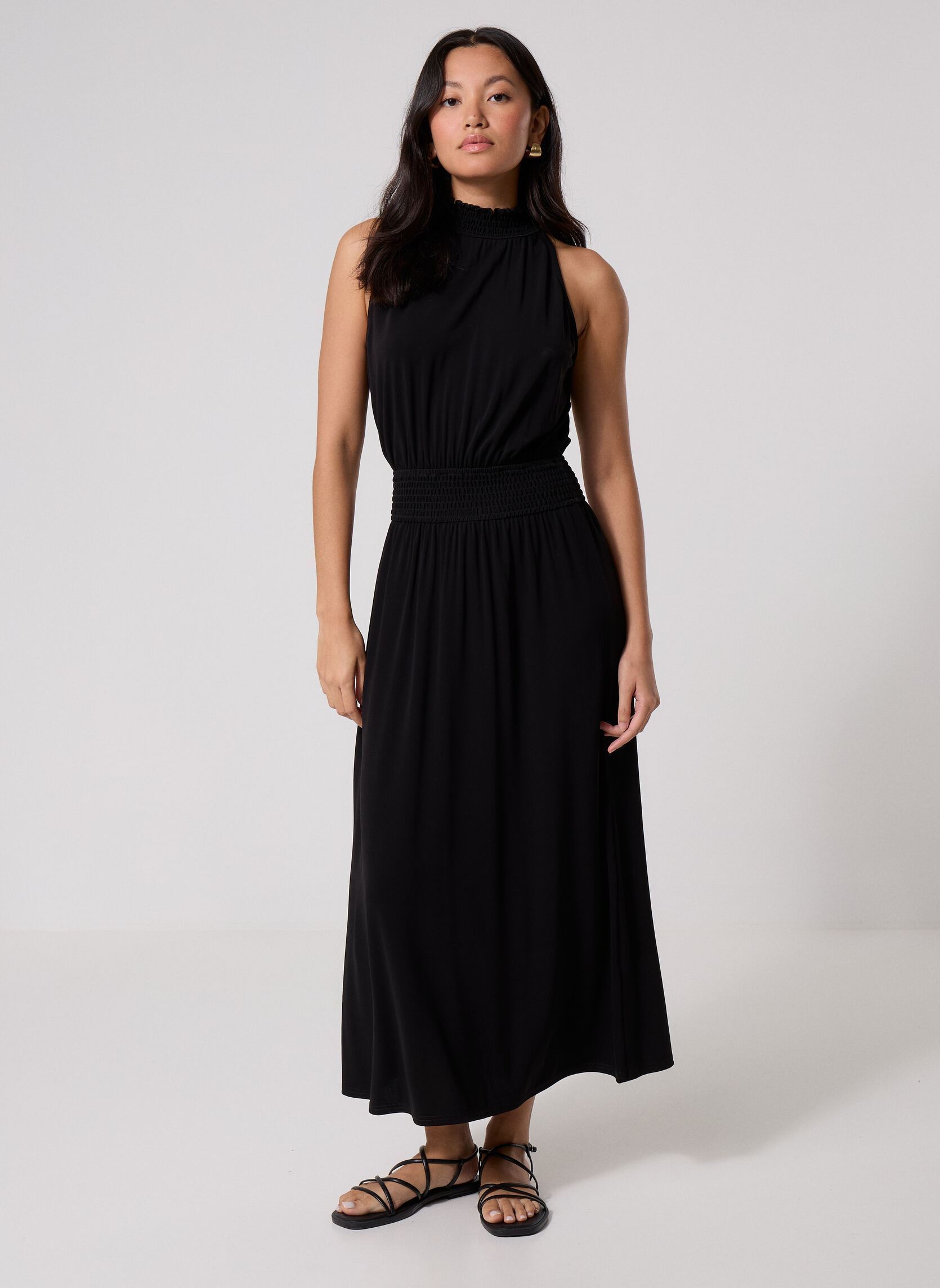 Lange jurken Saumi Dress 16113 dames zwart Samsoe Samsoe Lange jurken Saumi Dress 16113 dames zwart BLACK