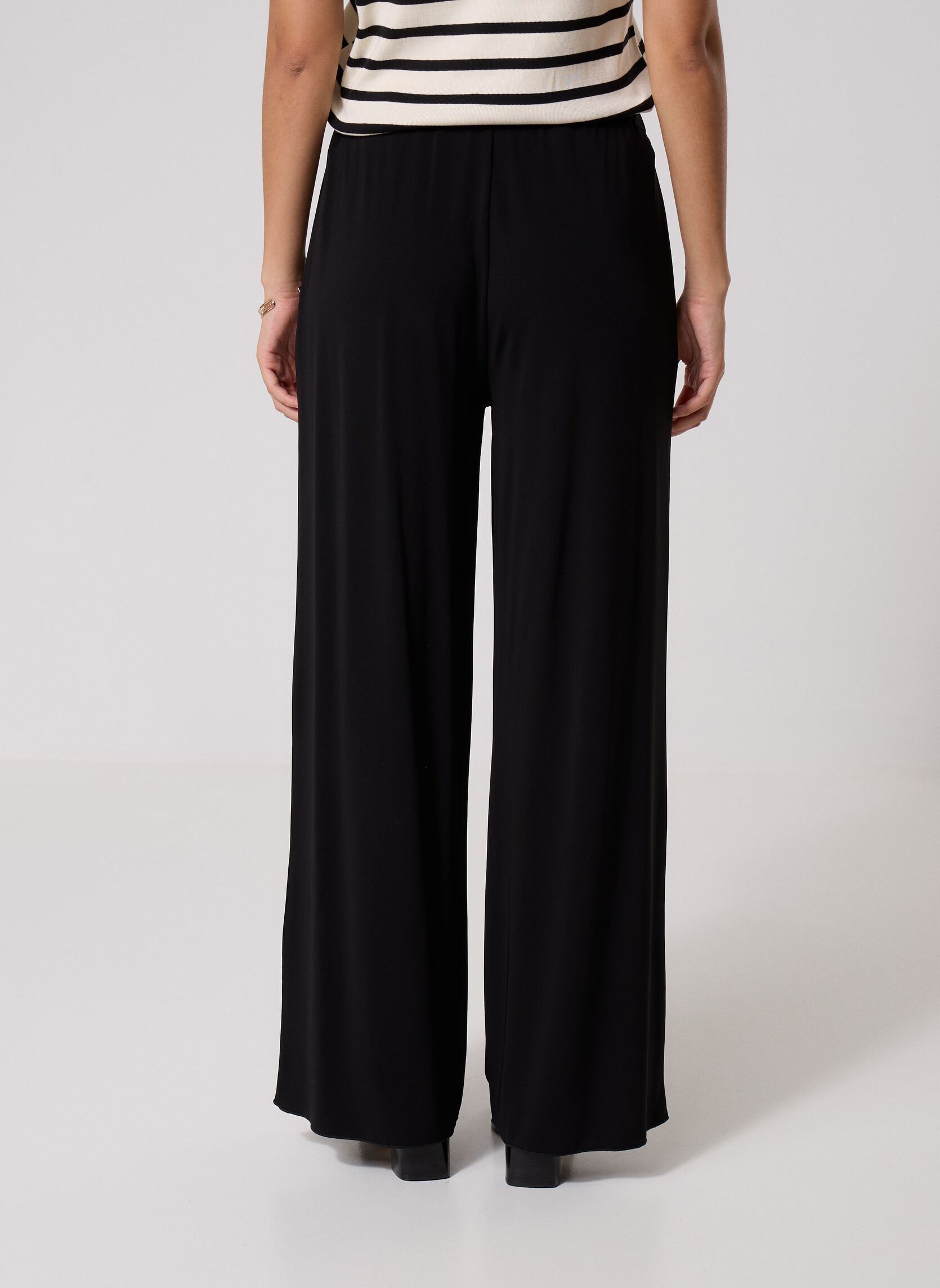 Wijde broeken Saumi Trousers 16113 dames zwart Samsoe Samsoe Wijde broeken Saumi Trousers 16113 dames zwart BLACK
