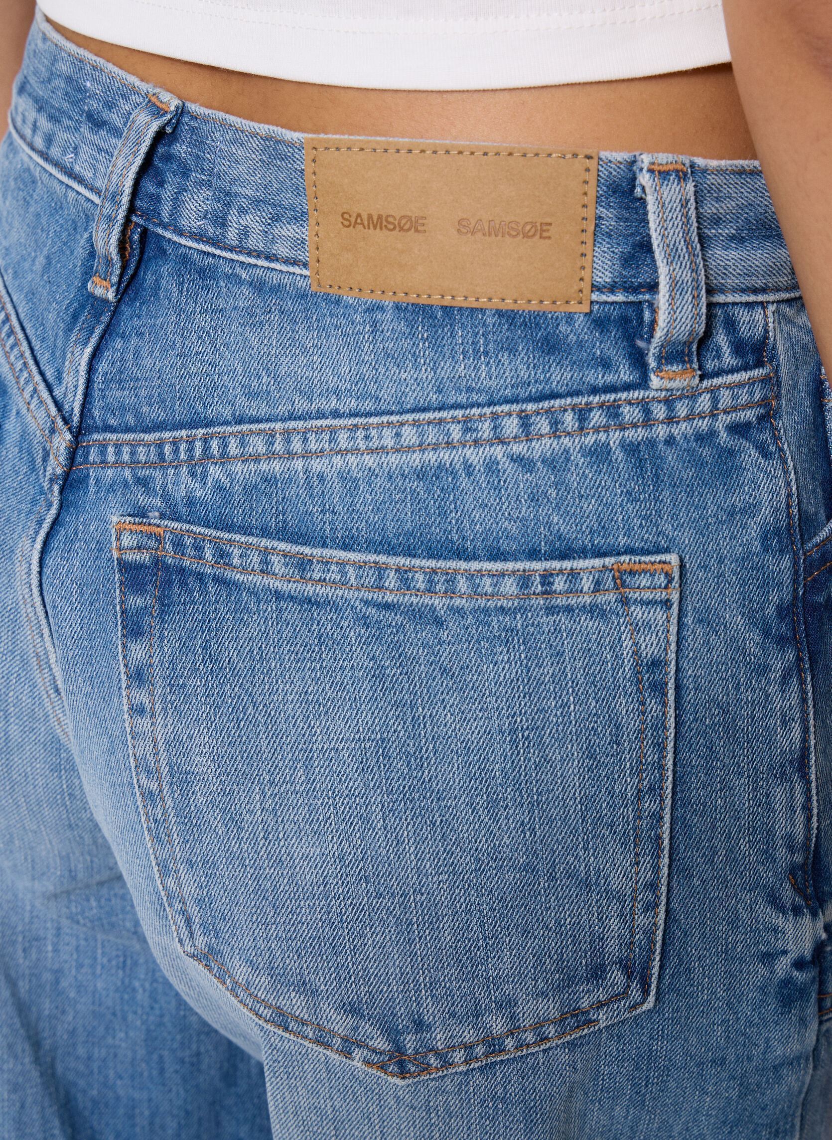 Wijde jeans / Flared Jeans Saveyra Jeans 16013 dames blauw Samsoe Samsoe Wijde jeans / Flared Jeans Saveyra Jeans 16013 dames blauw OCEANIC BLUE