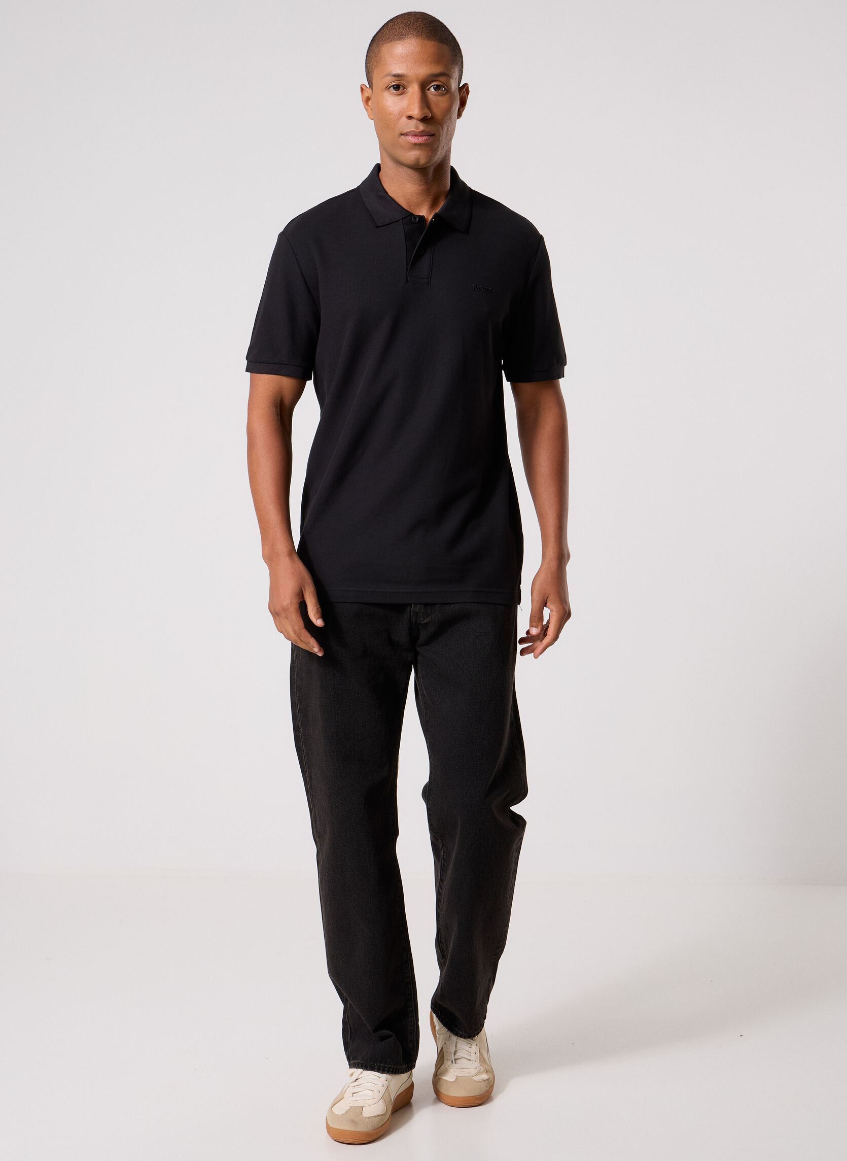 Polos Phoenix 50560227 homme noir BOSS Polos Phoenix 50560227 homme noir 001