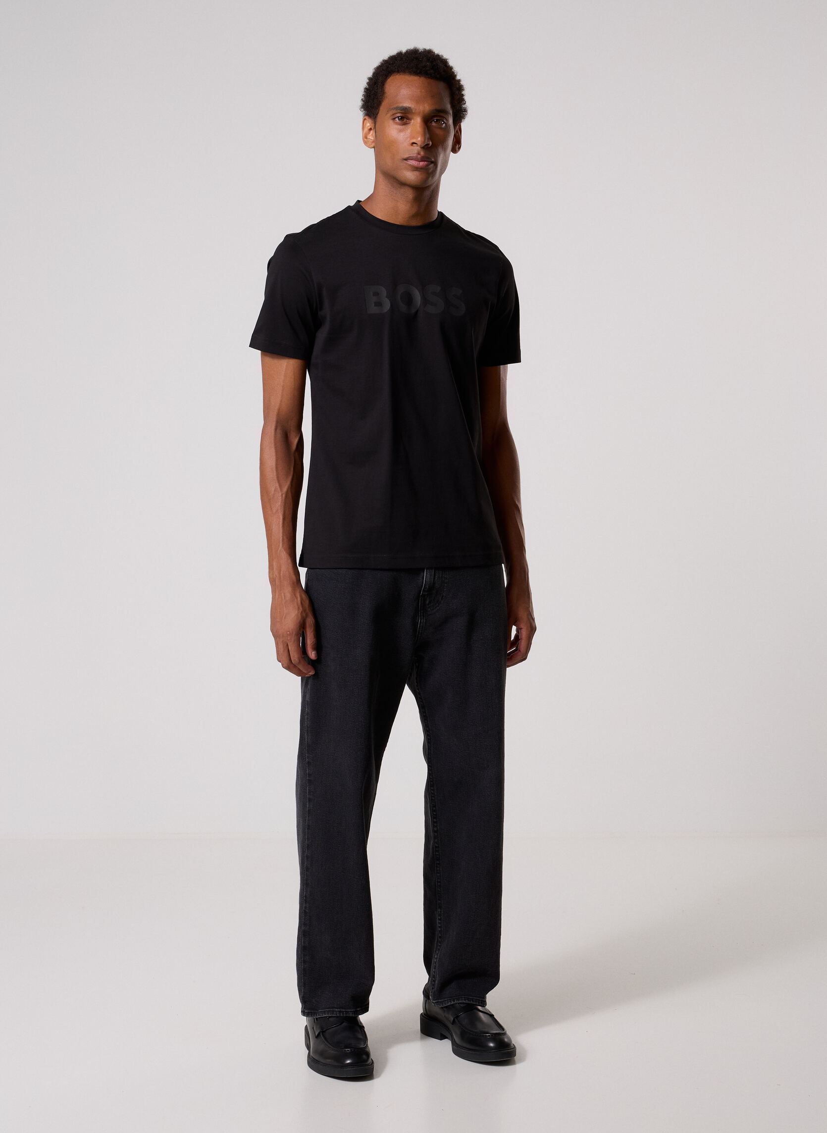 Tee-shirts Te_Logo 50566504 homme noir BOSS Tee-shirts Te_Logo 50566504 homme noir 001