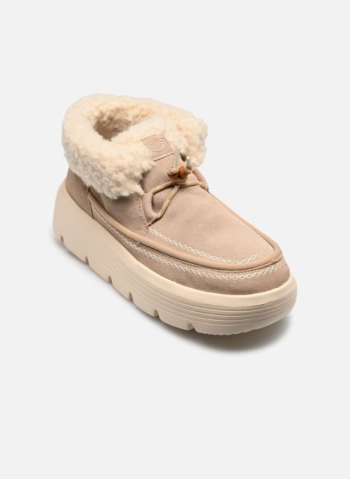 HEYDUDE Bottines fourrées Austin Edge Lounge Suede femme beige