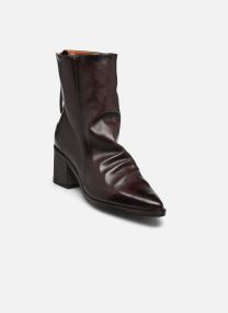 Enkellaarzen en boots C53202 dames zwart