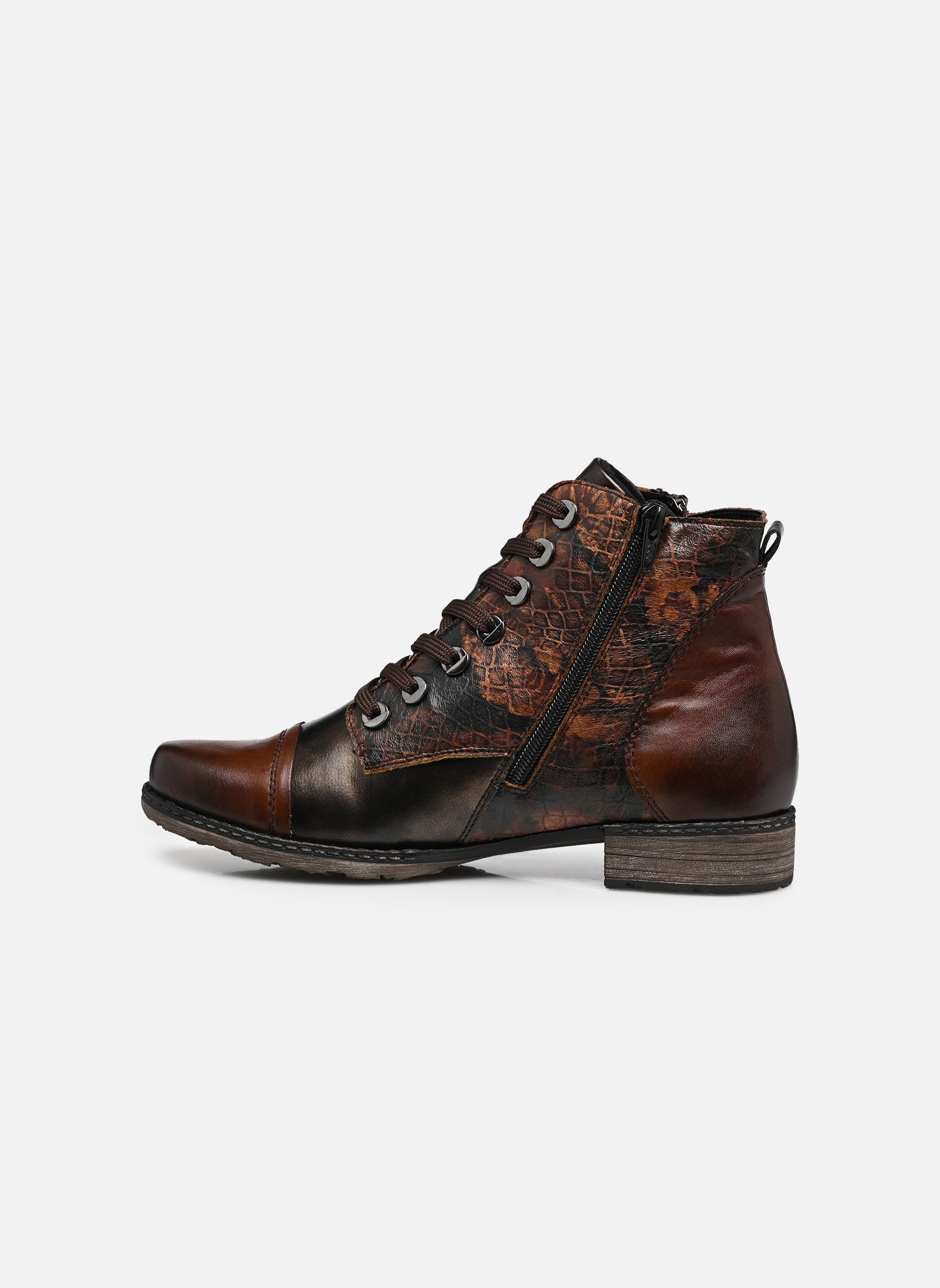 Enkellaarzen en boots D4382 dames bruin Remonte Enkellaarzen en boots D4382 dames bruin CHESTNUT/ANTIK/KASTANIE