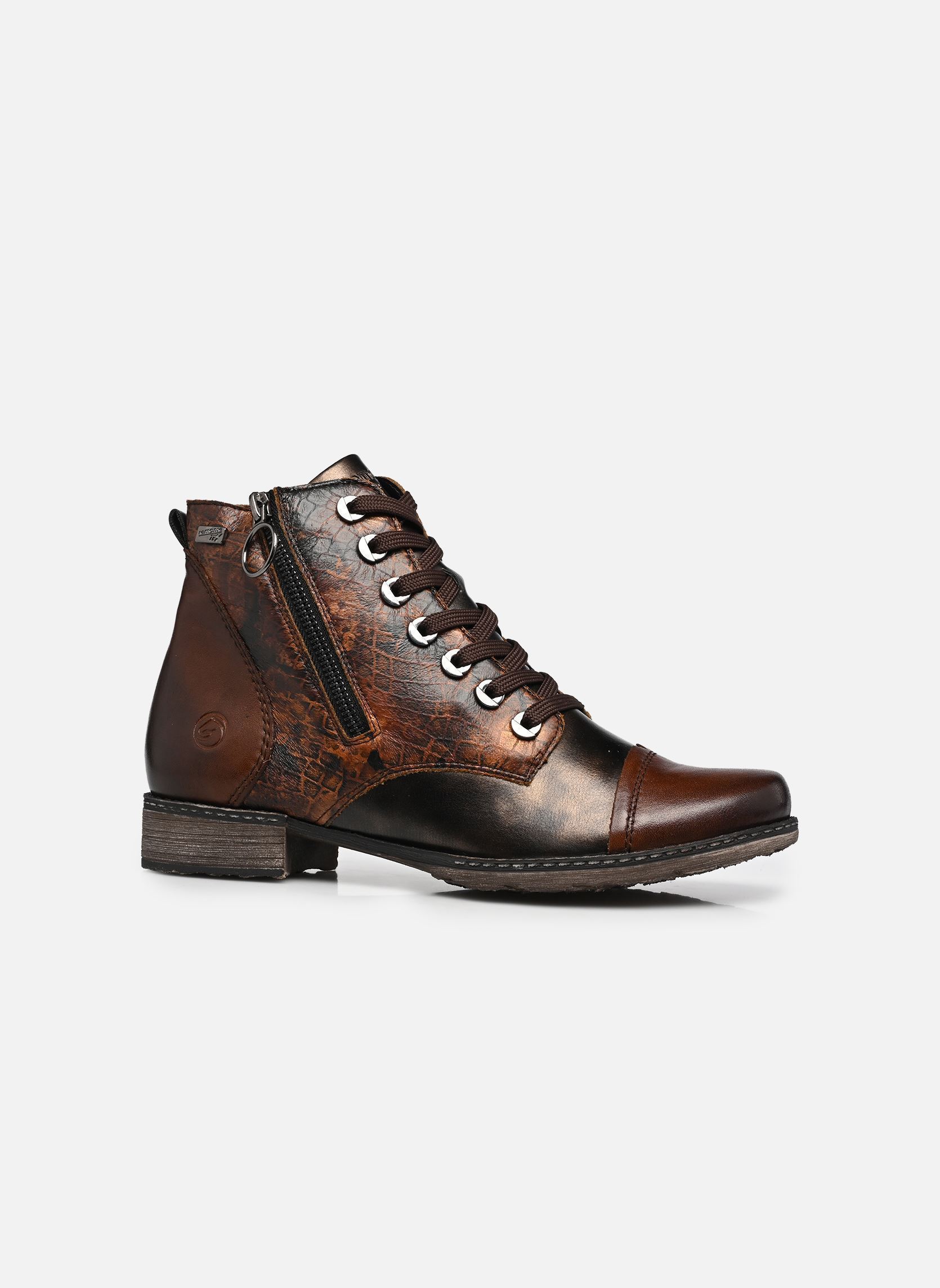 Enkellaarzen en boots D4382 dames bruin Remonte Enkellaarzen en boots D4382 dames bruin CHESTNUT/ANTIK/KASTANIE