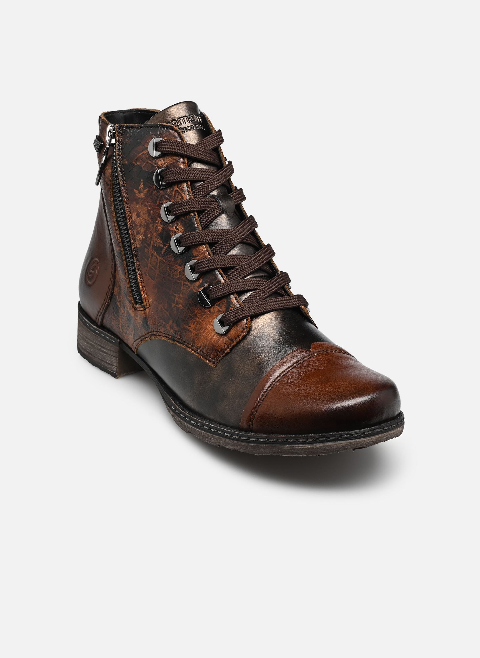 Enkellaarzen en boots D4382 dames bruin Remonte Enkellaarzen en boots D4382 dames bruin CHESTNUT/ANTIK/KASTANIE