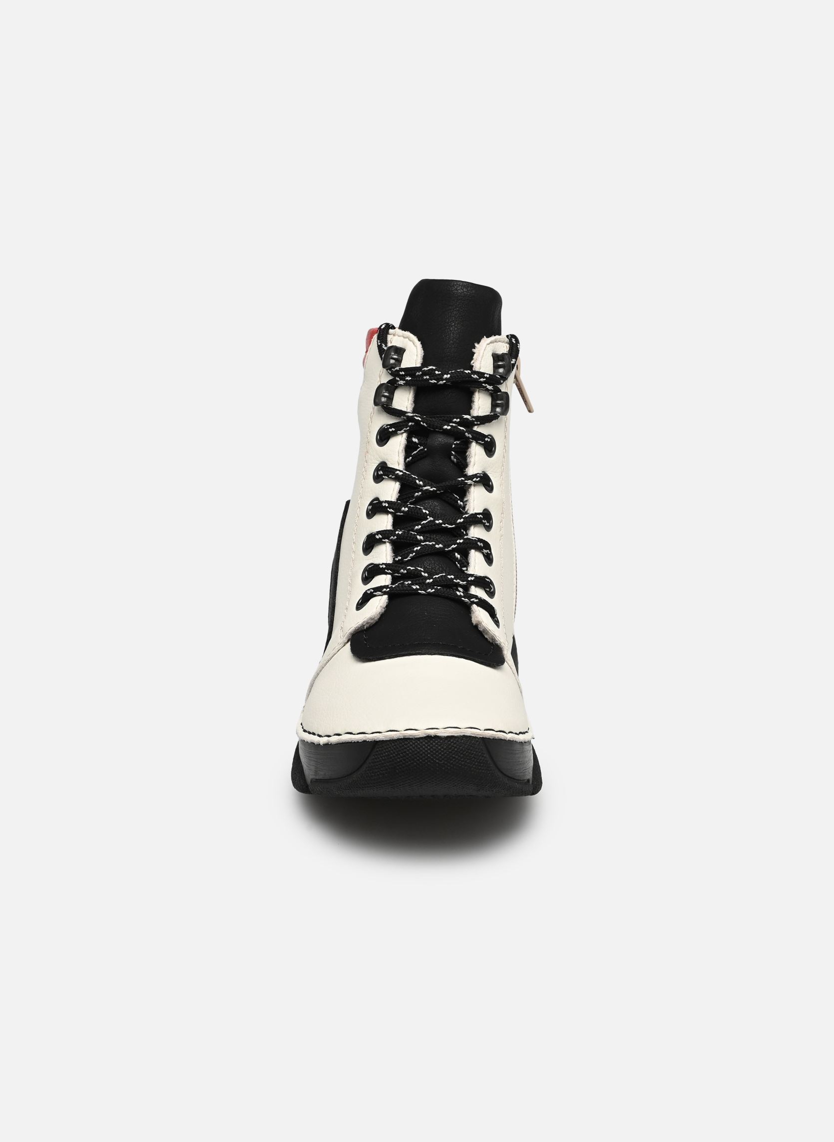 Bottines et boots 45904 femme blanc Rieker Bottines et boots 45904 femme blanc DIRTYWHITE/SCHWARZ/WEISS-SCHWA