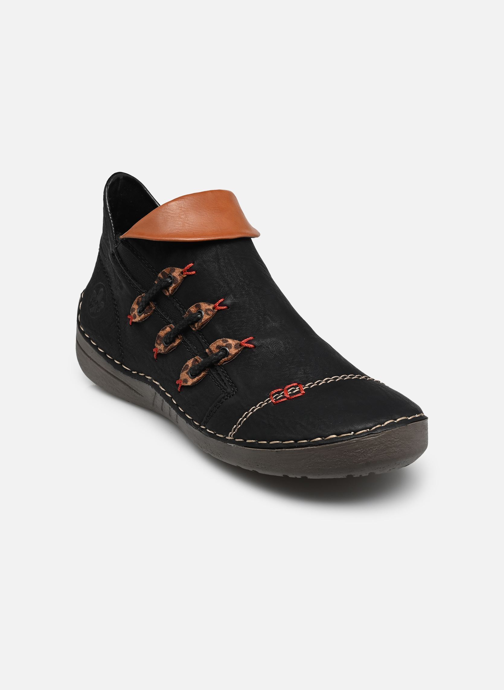 Sneakers 72581 dames zwart Rieker Sneakers 72581 dames zwart SCHWARZ/LEO-NUSS/CAYENNE
