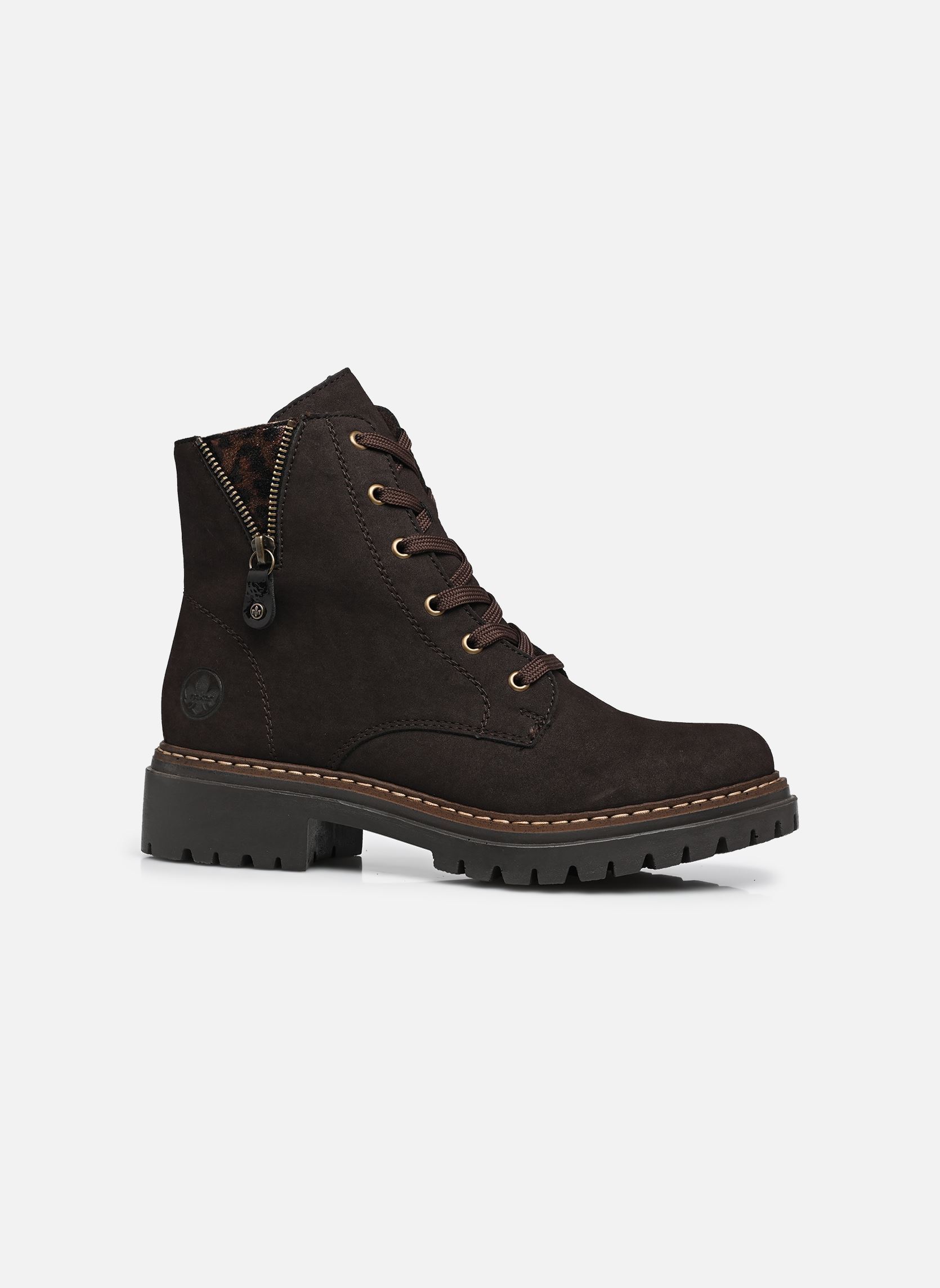 Enkellaarzen en boots 72617 dames bruin Rieker Enkellaarzen en boots 72617 dames bruin NOUGAT/ANTIK/ESPRESSO