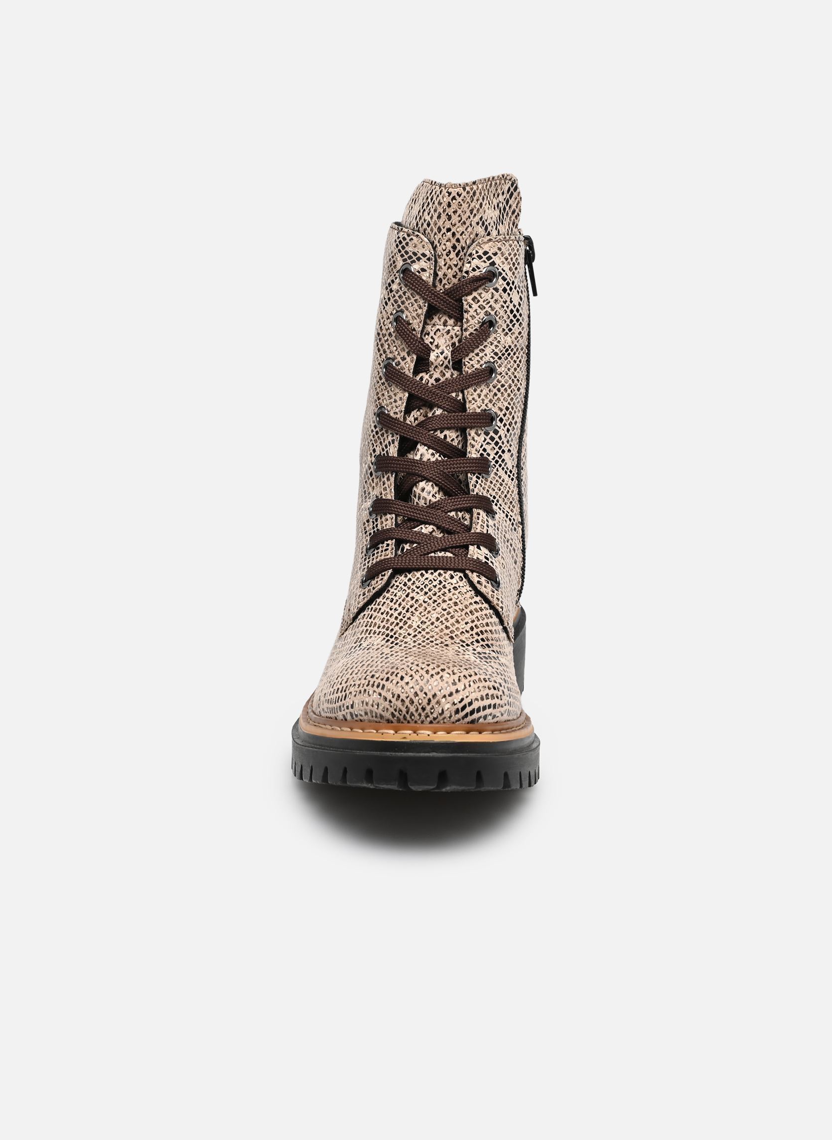 Enkellaarzen en boots 72627 dames beige Rieker Enkellaarzen en boots 72627 dames beige BEIGE-SCHWARZ