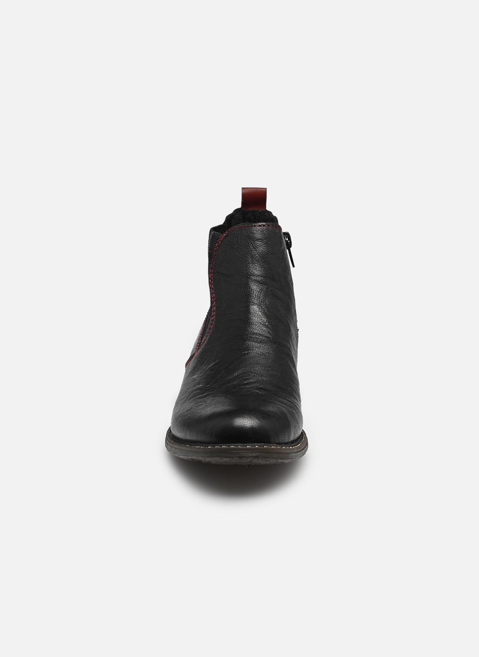Enkellaarzen en boots 74860 dames zwart Rieker Enkellaarzen en boots 74860 dames zwart SCHWARZ/WINE