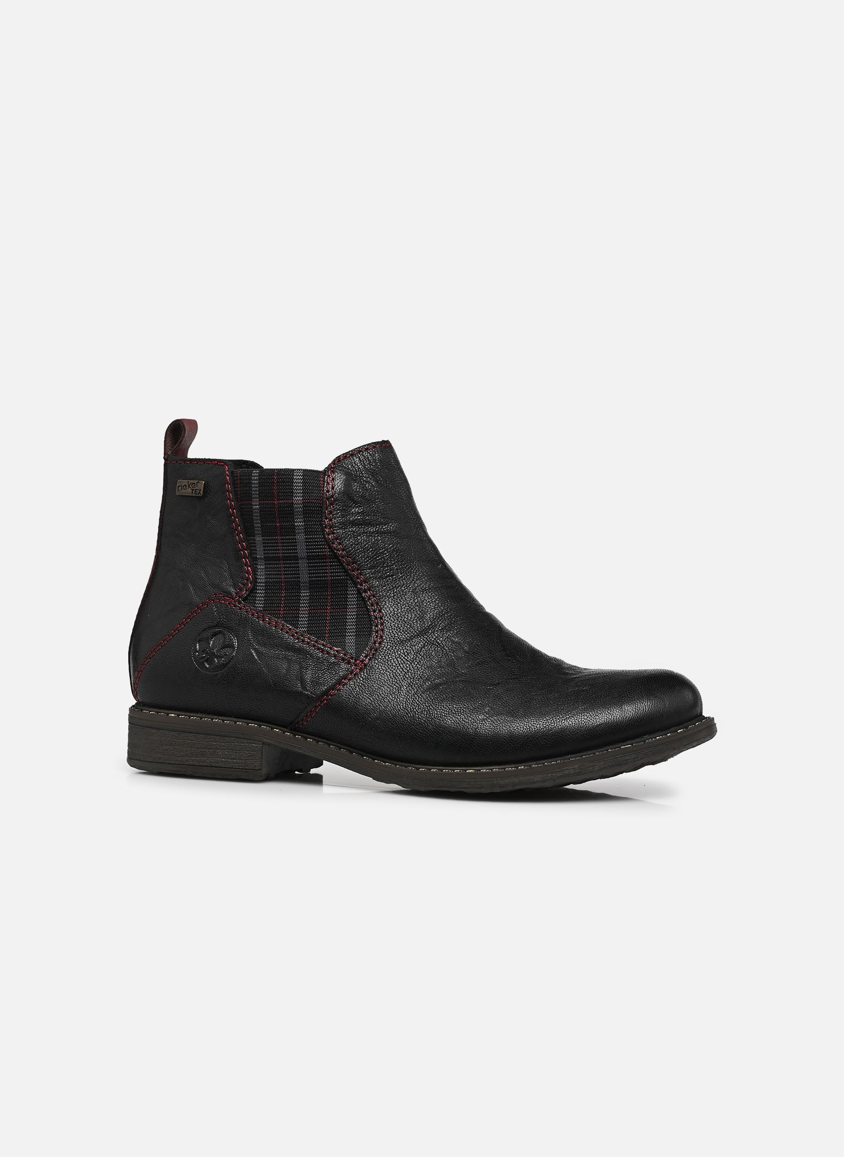 Enkellaarzen en boots 74860 dames zwart Rieker Enkellaarzen en boots 74860 dames zwart SCHWARZ/WINE