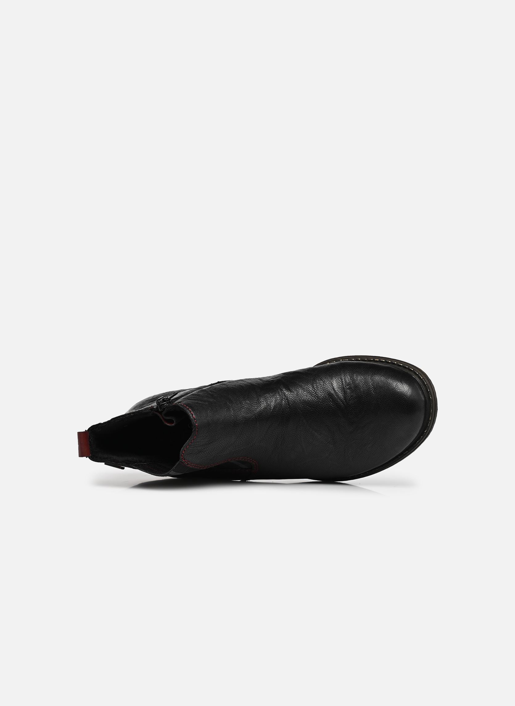 Enkellaarzen en boots 74860 dames zwart Rieker Enkellaarzen en boots 74860 dames zwart SCHWARZ/WINE