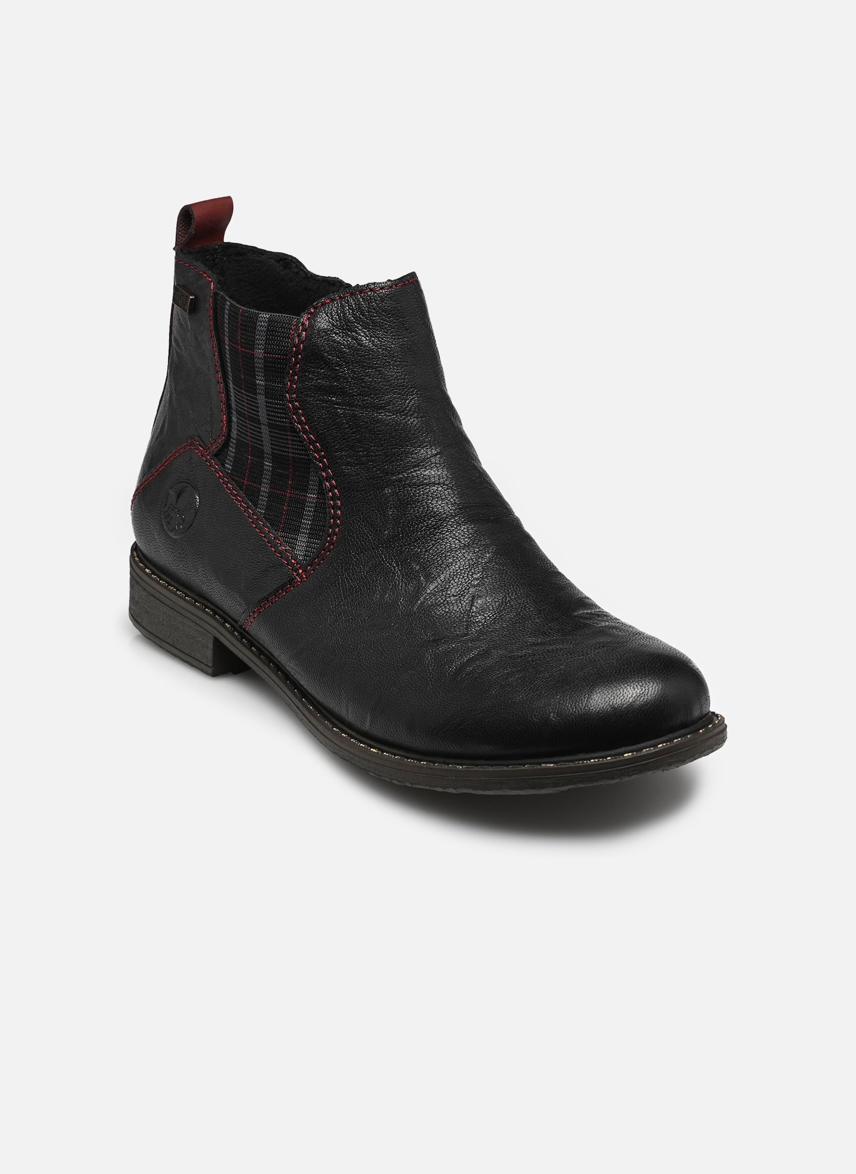 Enkellaarzen en boots 74860 dames zwart Rieker Enkellaarzen en boots 74860 dames zwart SCHWARZ/WINE