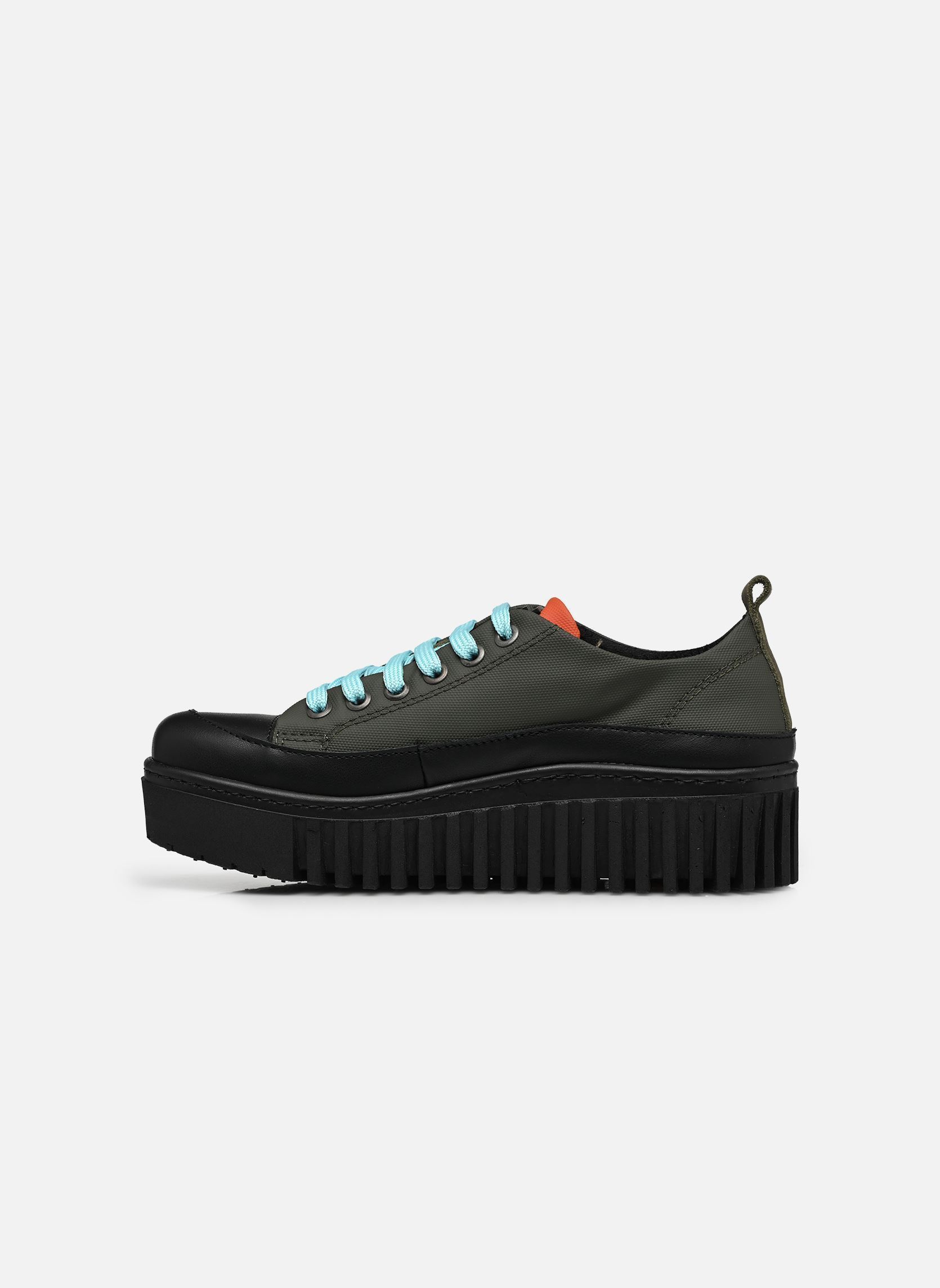 Baskets BRIGHTON 1518A femme vert Art Baskets BRIGHTON 1518A femme vert KAKI-ORANGE