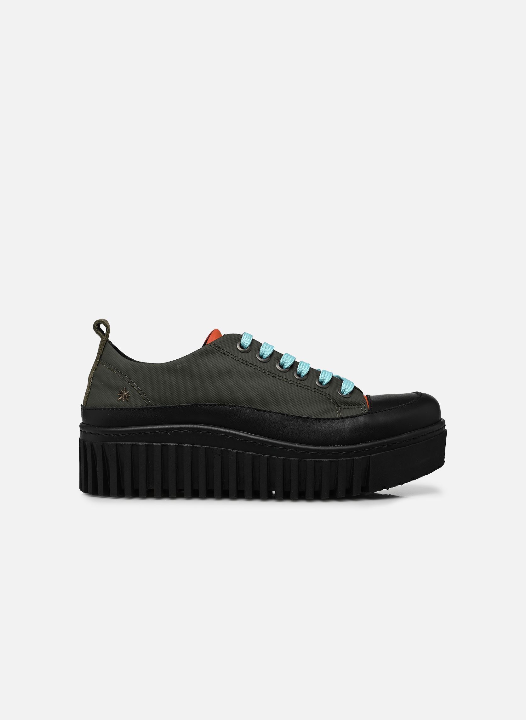 Baskets BRIGHTON 1518A femme vert Art Baskets BRIGHTON 1518A femme vert KAKI-ORANGE