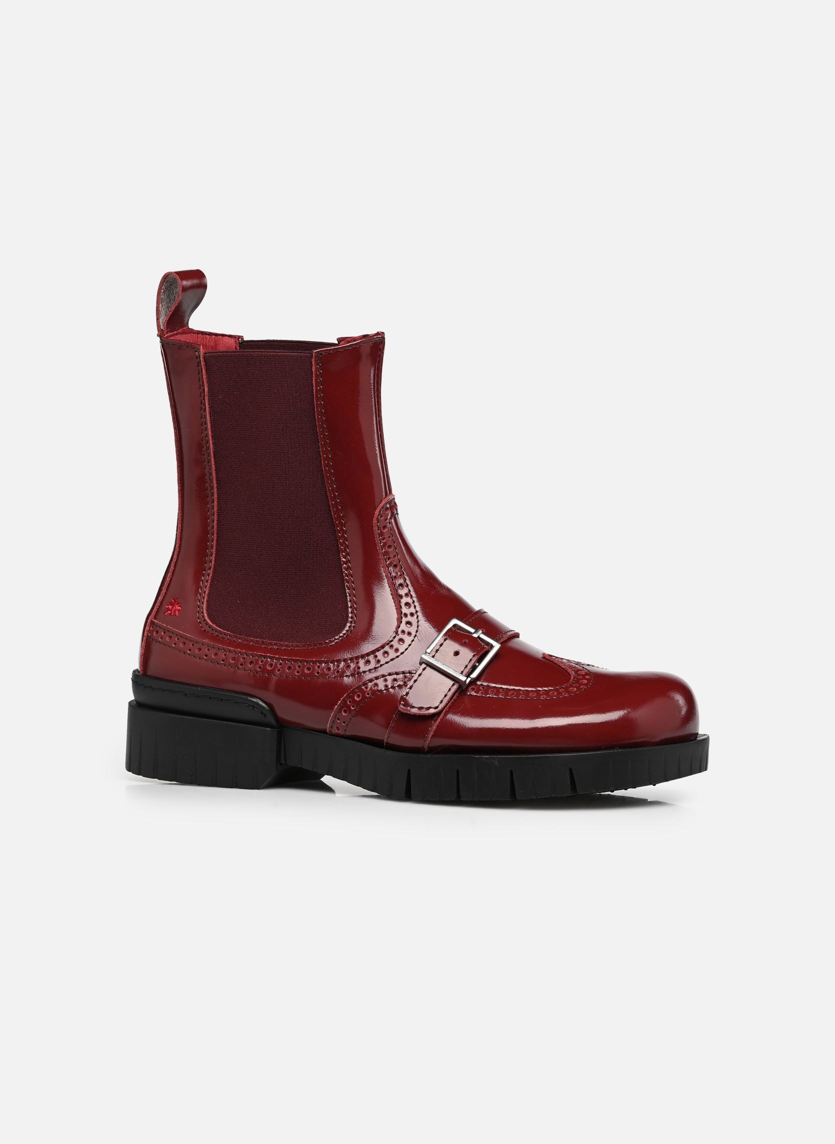 Enkellaarzen en boots OXFORD 1848 dames rood Art Enkellaarzen en boots OXFORD 1848 dames rood BURDEOS
