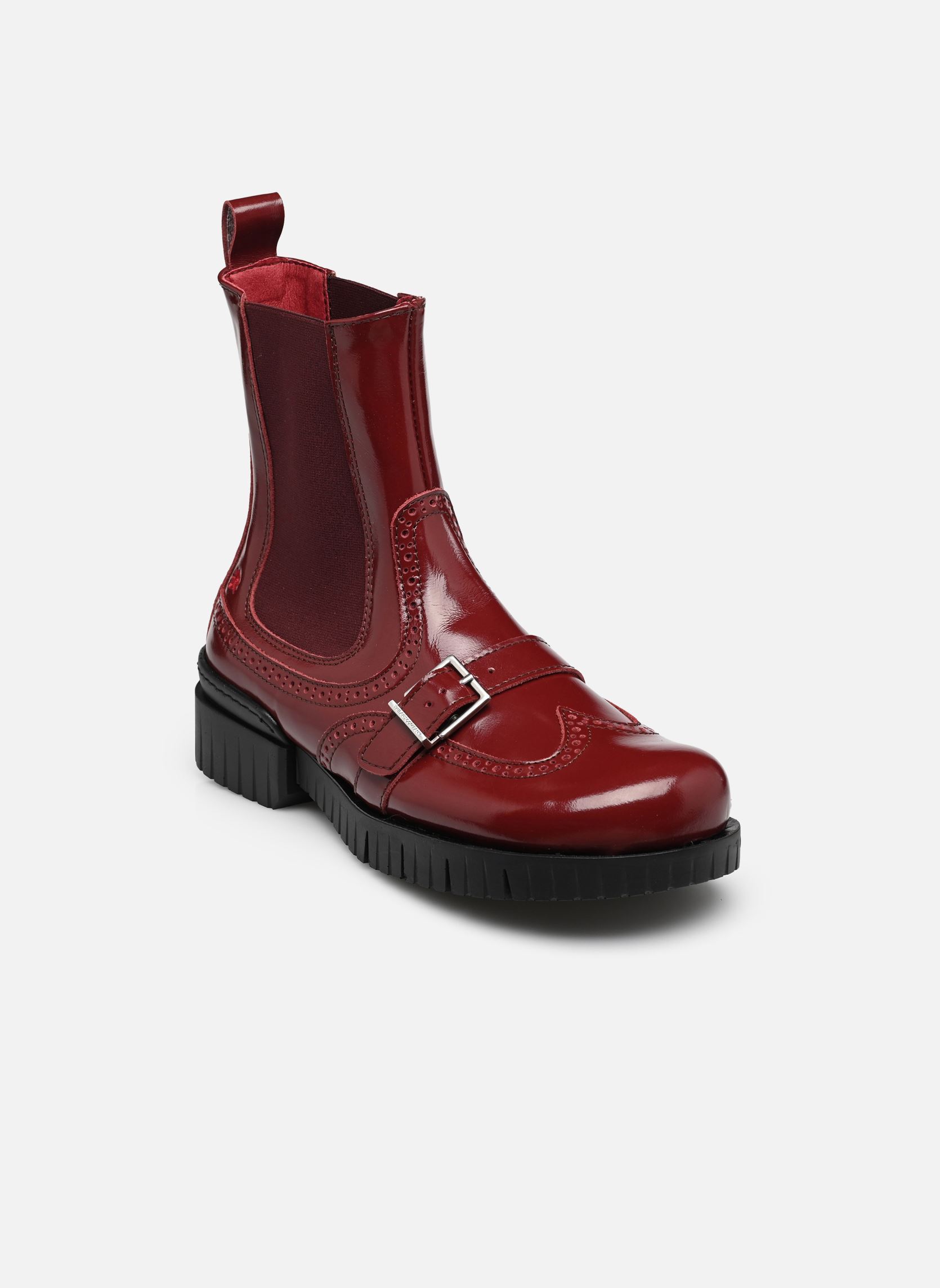 Enkellaarzen en boots OXFORD 1848 dames rood Art Enkellaarzen en boots OXFORD 1848 dames rood BURDEOS