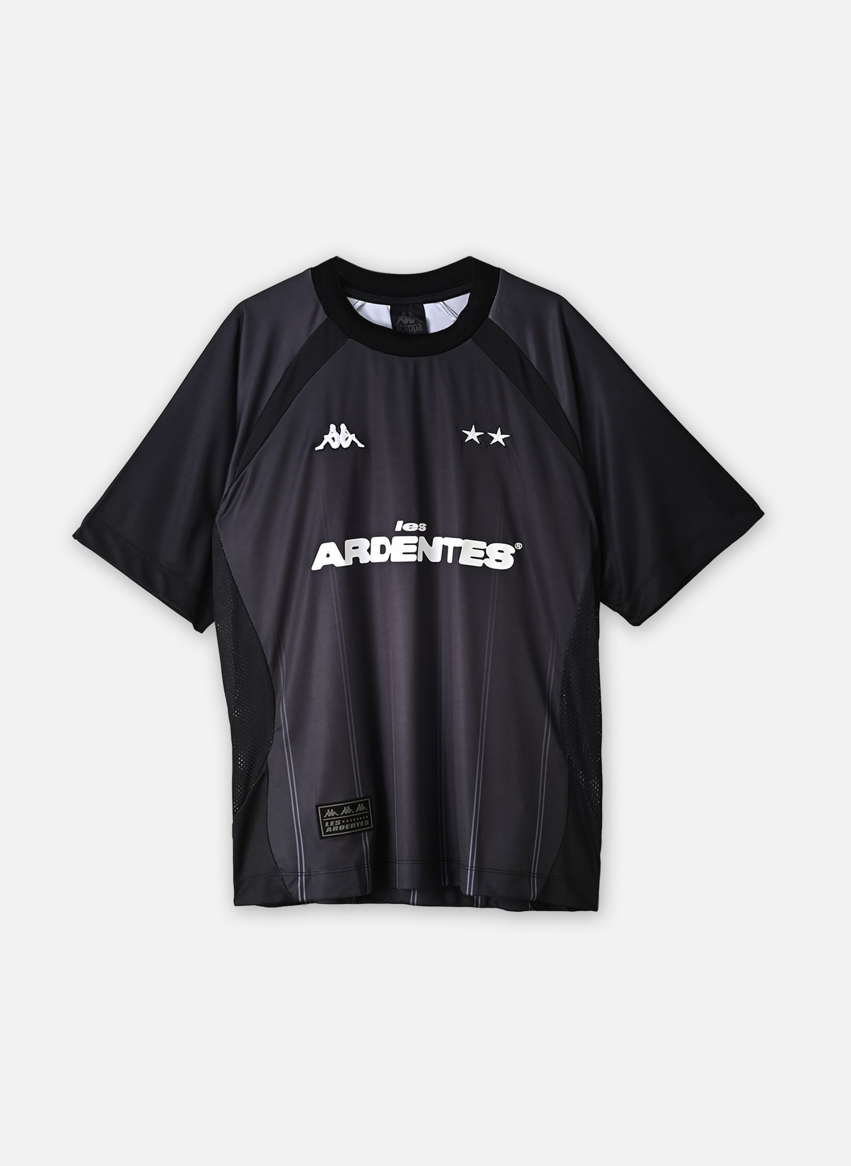 Polos AUTHENTIC KAI LES ARDENTES noir Kappa Polos AUTHENTIC KAI LES ARDENTES noir BLACK MEL - GREY MAZE