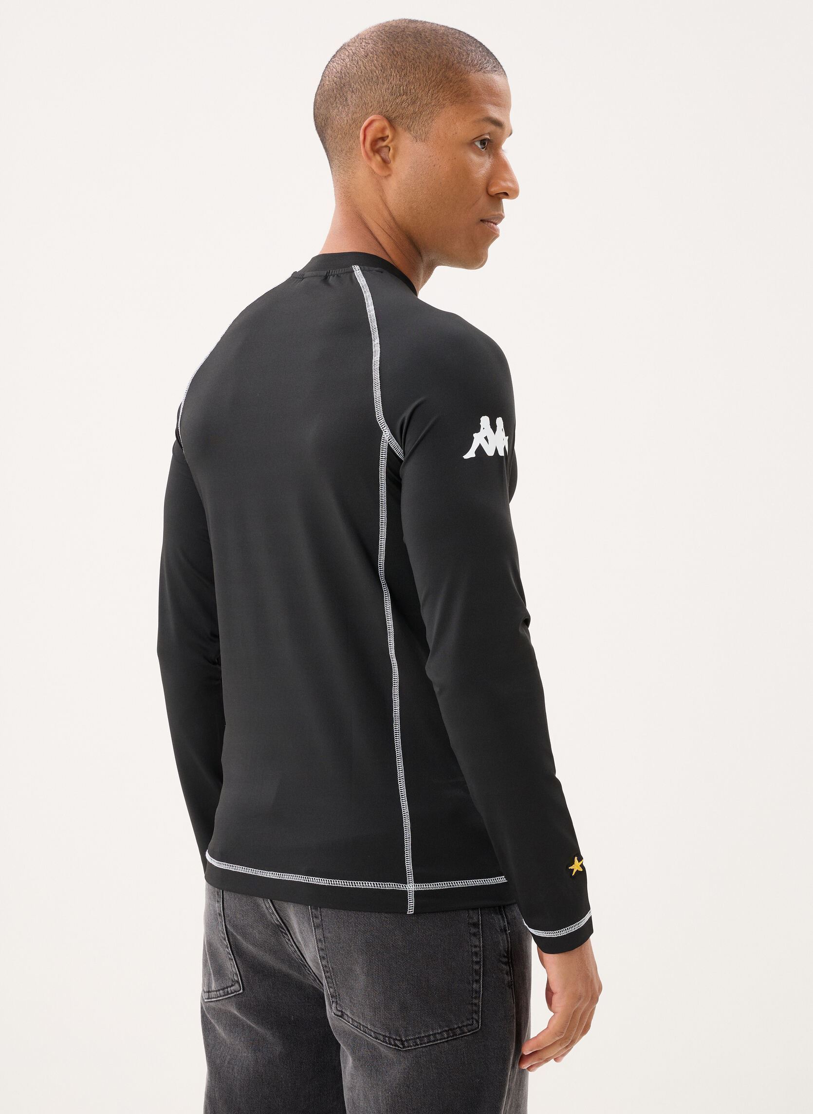 Polos AUTHENTIC RAWIRI LES ARDENTES noir Kappa Polos AUTHENTIC RAWIRI LES ARDENTES noir BLACK MEL - WHITE