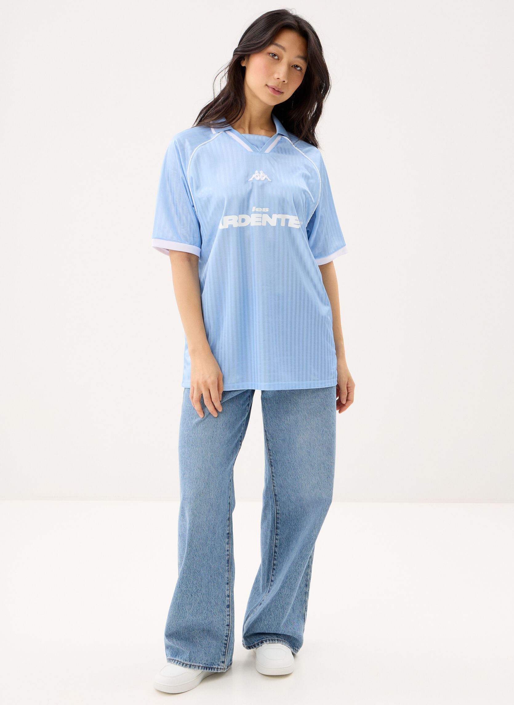 Polos AUTHENTIC MANAIA LES ARDENTES bleu Kappa Polos AUTHENTIC MANAIA LES ARDENTES bleu BLUE POWDER - WHITE