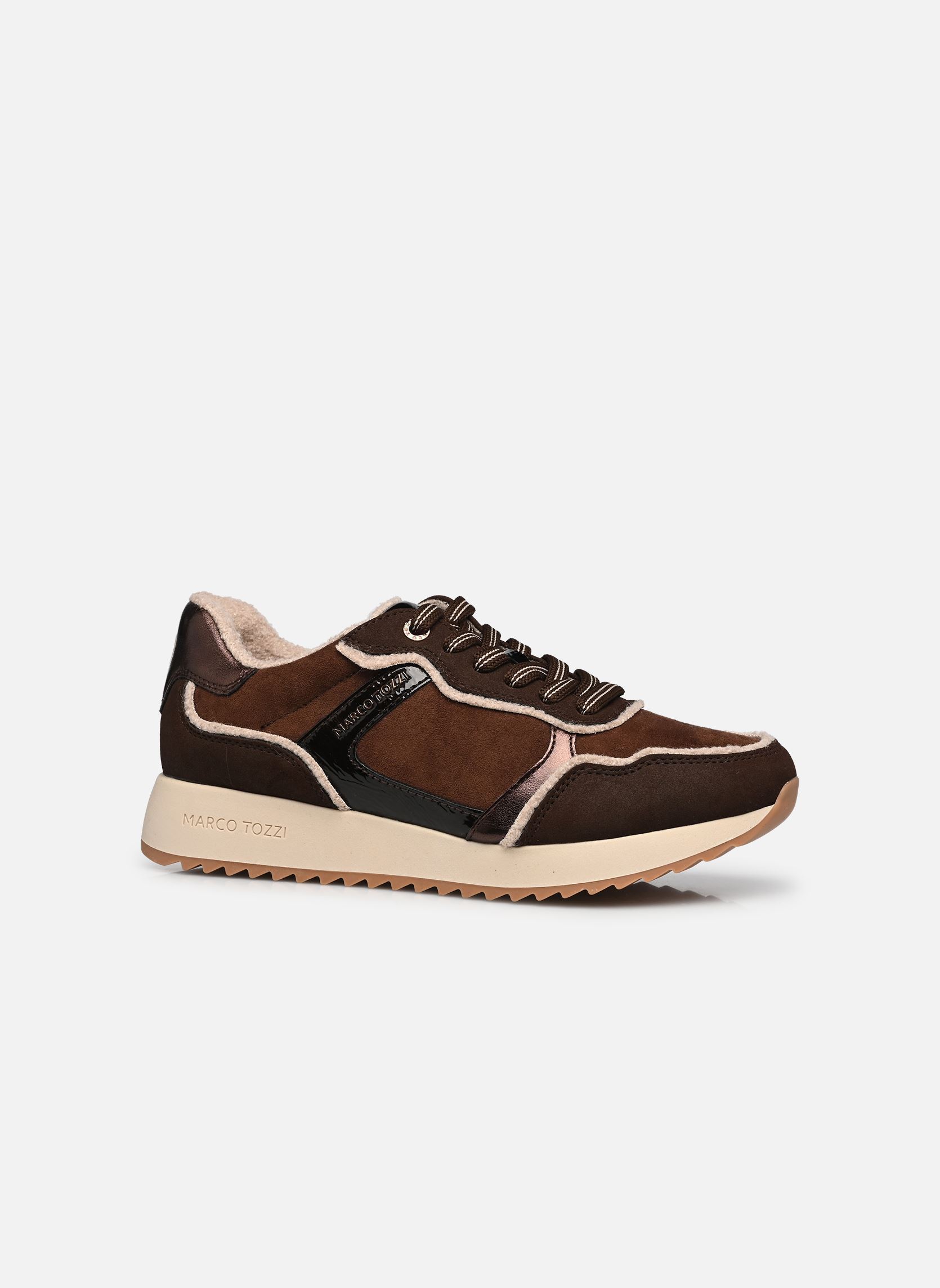 Baskets 23722-47 femme marron Marco Tozzi Baskets 23722-47 femme marron CHOCO COMB