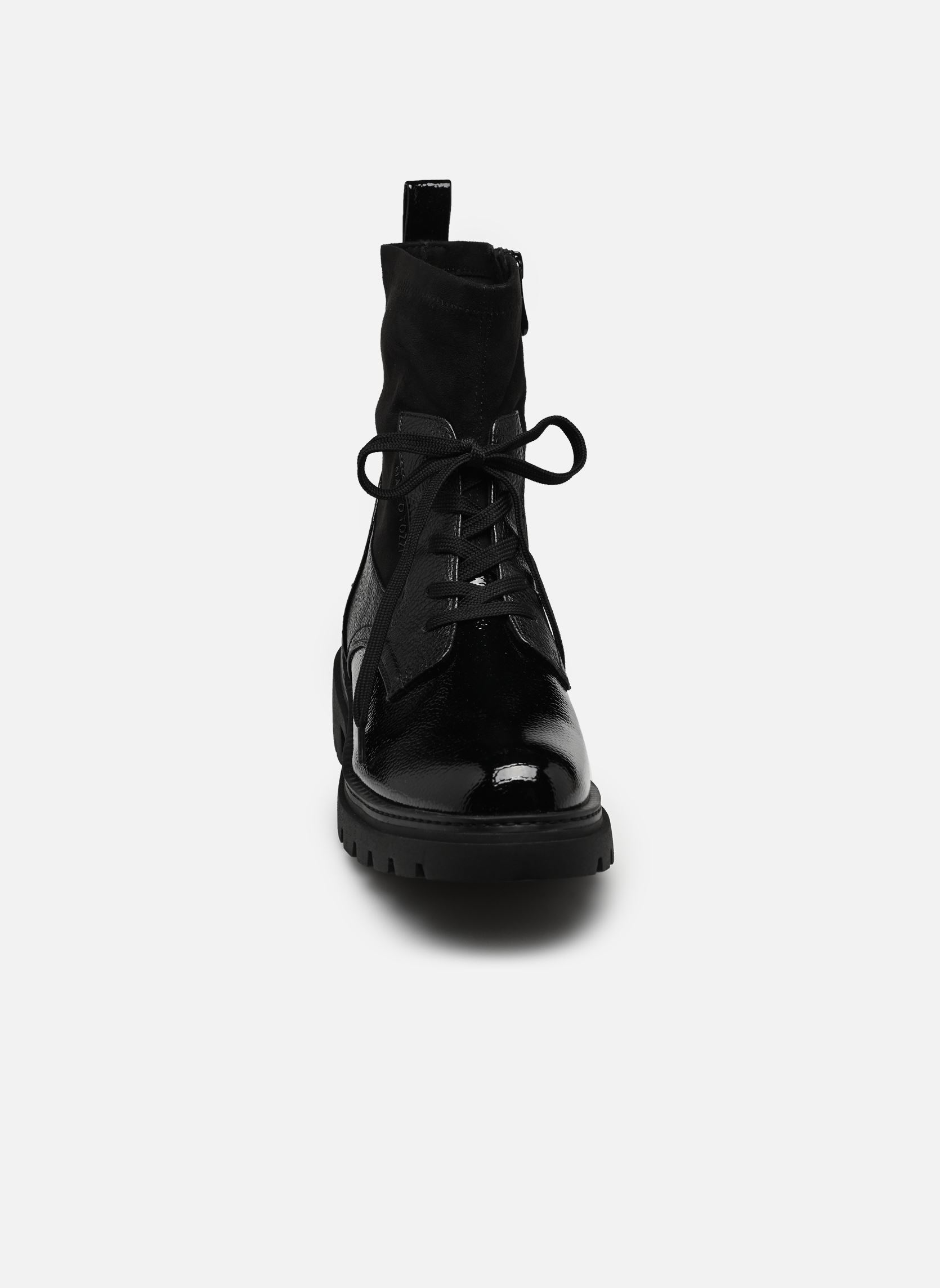 Enkellaarzen en boots 25267-47 dames zwart Marco Tozzi Enkellaarzen en boots 25267-47 dames zwart BLACK PAT.COMB