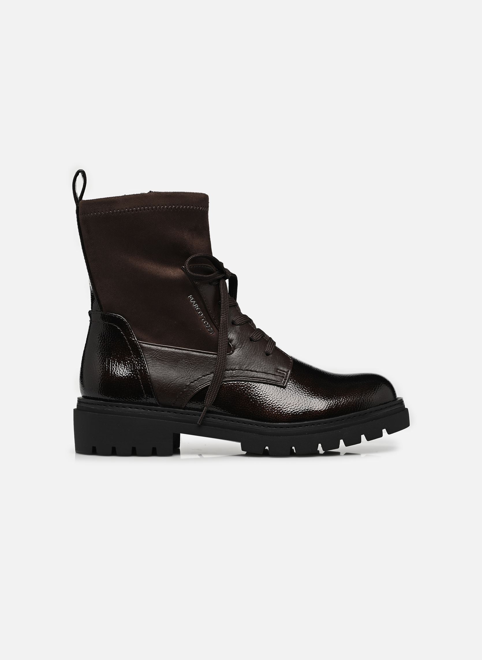 Enkellaarzen en boots 25267-47 dames bruin Marco Tozzi Enkellaarzen en boots 25267-47 dames bruin MOCCA PAT.COMB