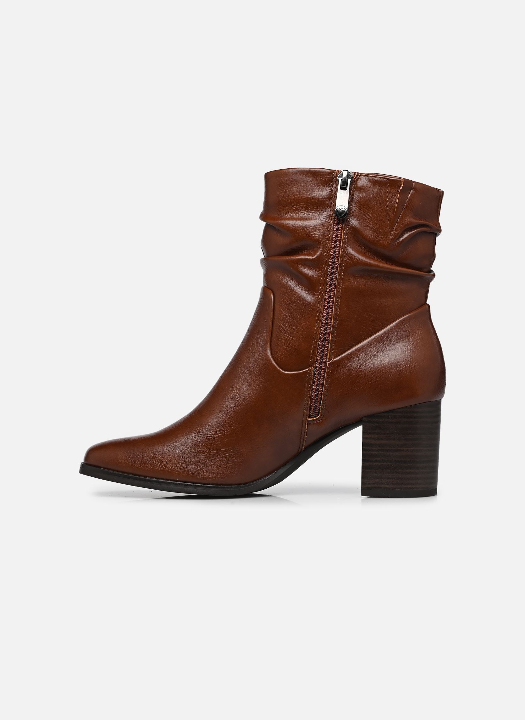 Enkellaarzen en boots 25335-43 dames bruin Marco Tozzi Enkellaarzen en boots 25335-43 dames bruin COGNAC