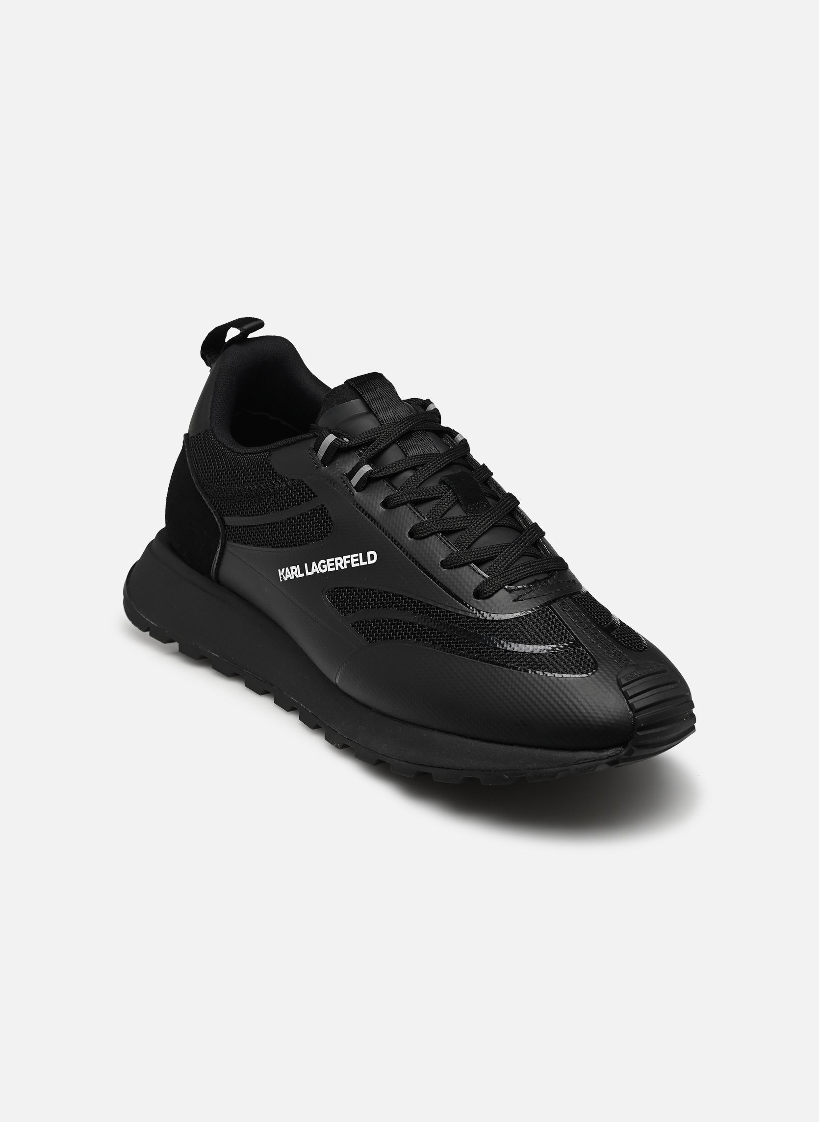 Baskets basses KAIRO Lo Lace Mix homme marron Karl Lagerfeld Baskets basses KAIRO Lo Lace Mix homme marron BLACK SUEDE & TEXT MONO