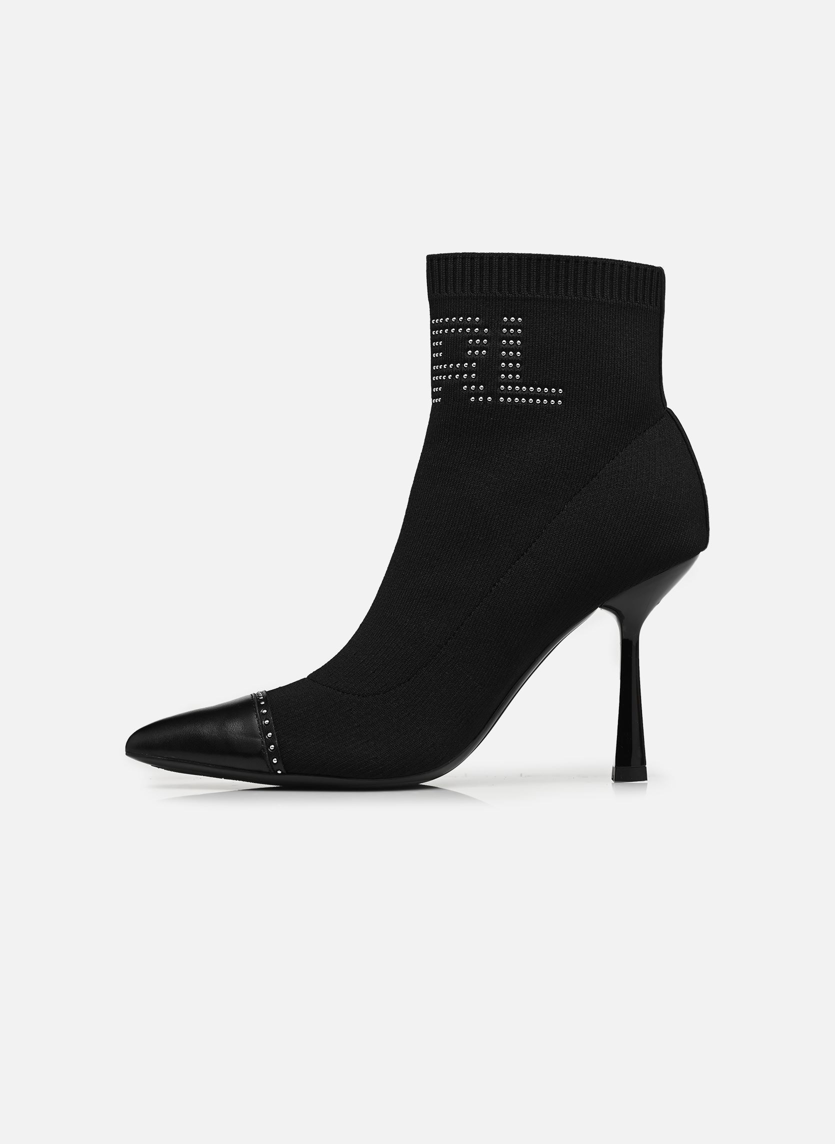 Enkellaarzen en boots PANDARA Karl Studs Logo dames zwart Karl Lagerfeld Enkellaarzen en boots PANDARA Karl Studs Logo dames zwart BLACK KNIT TEXTILE