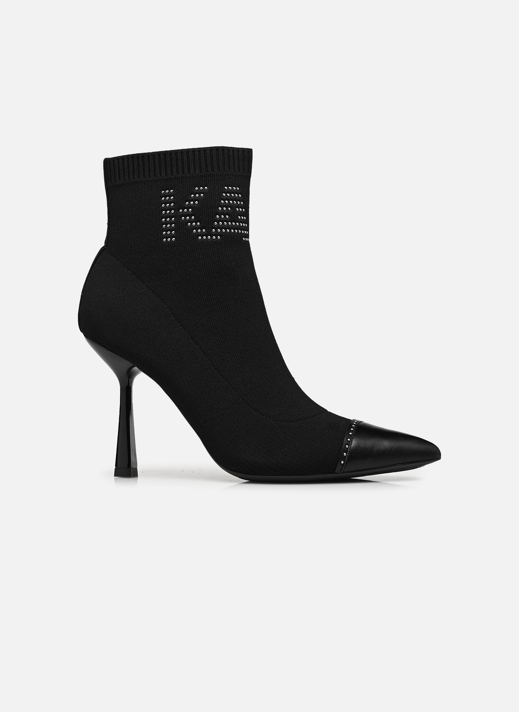 Enkellaarzen en boots PANDARA Karl Studs Logo dames zwart Karl Lagerfeld Enkellaarzen en boots PANDARA Karl Studs Logo dames zwart BLACK KNIT TEXTILE