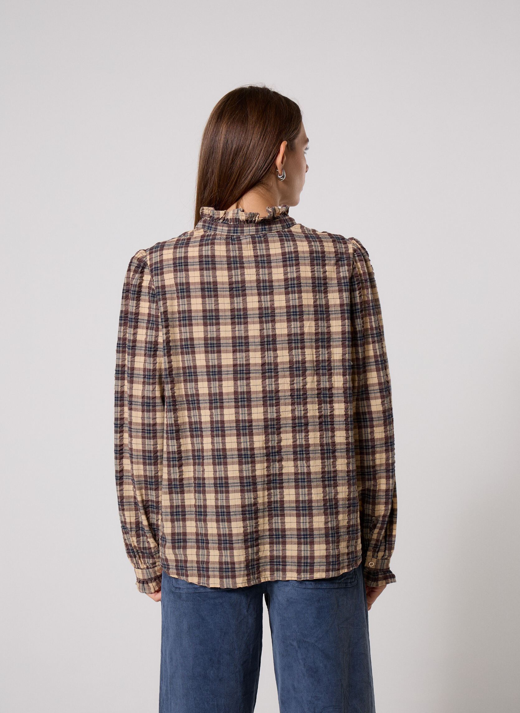 Hemden CHEMISE-CARREAUX dames meerkleurig Georgia Rose Hemden CHEMISE-CARREAUX dames meerkleurig IMP_VINTAGE CHECK_BROWN