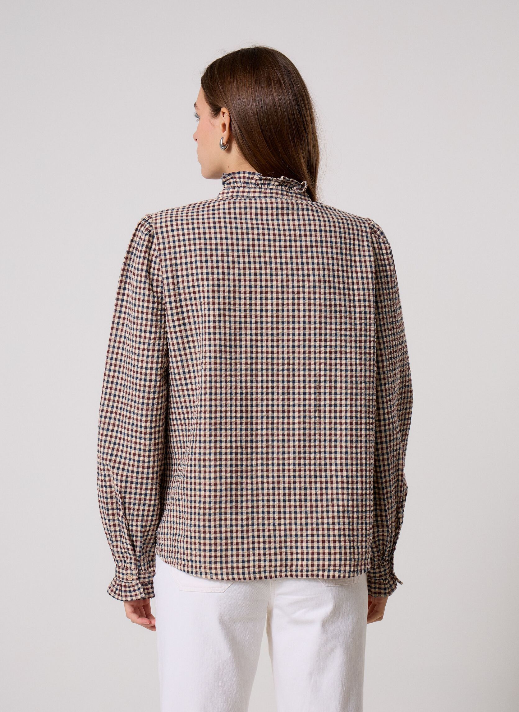 Hemden CHEMISE-CARREAUX dames meerkleurig Georgia Rose Hemden CHEMISE-CARREAUX dames meerkleurig IMP_VINTAGE VICHY_BORDEAUX