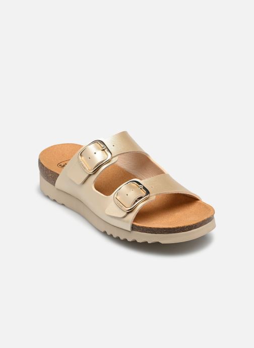 Scholl Mules Harmony 2 Straps Comfort femme or et bronze
