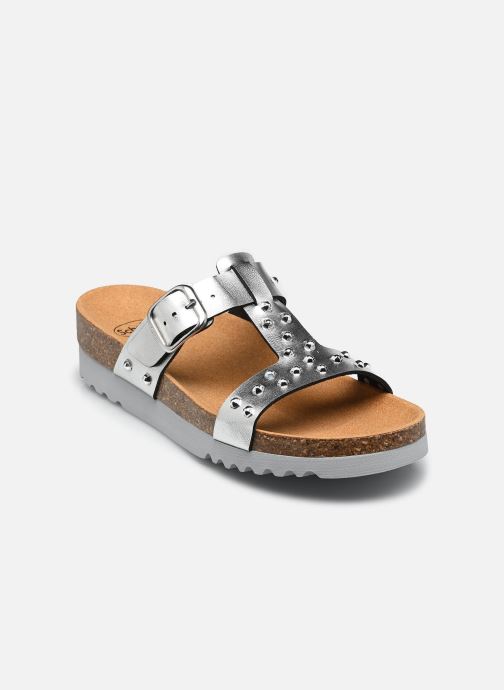 Scholl Mules Luce T-Bar Comfort femme argent