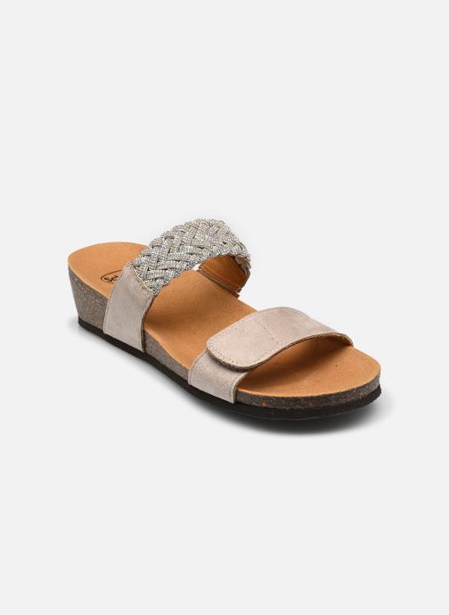 Scholl Muiltjes met hakken Ostuni 2 Straps Comfort dames beige