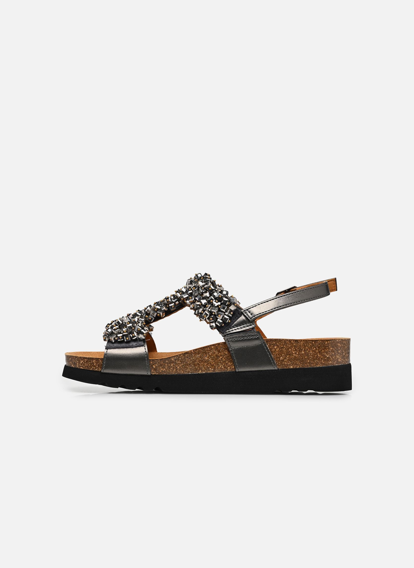 Sandales compensées et plateformes Sahara T-Bar Sandal Comfort femme argent Scholl Sandales compensées et plateformes Sahara T-Bar Sandal Comfort femme argent Gunmetal