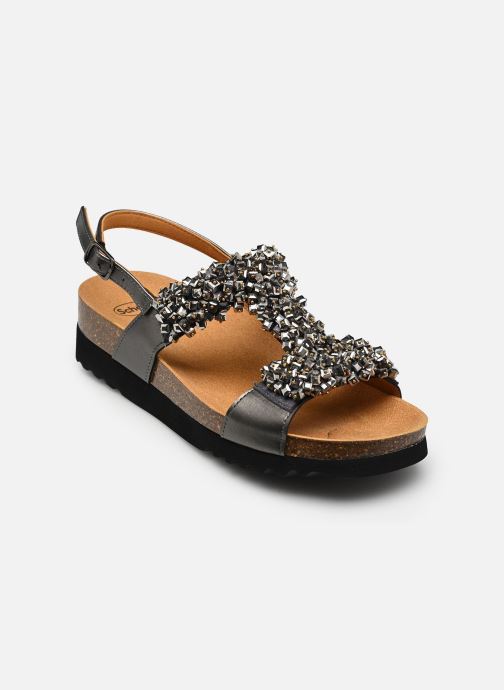 Scholl Sandales compensées et plateformes Sahara T-Bar Sandal Comfort femme argent